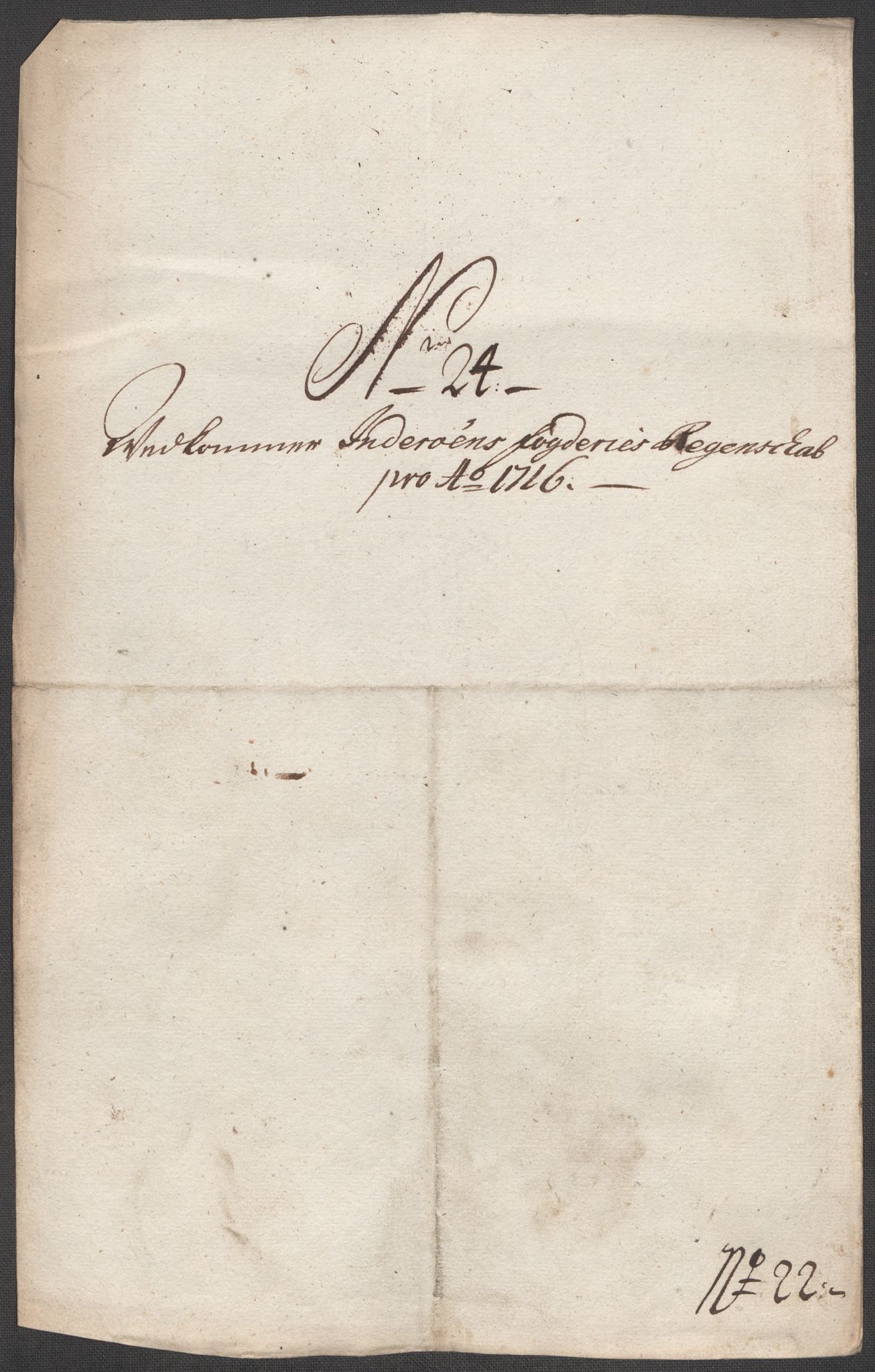 Rentekammeret inntil 1814, Reviderte regnskaper, Fogderegnskap, AV/RA-EA-4092/R63/L4324: Fogderegnskap Inderøy, 1716, p. 239