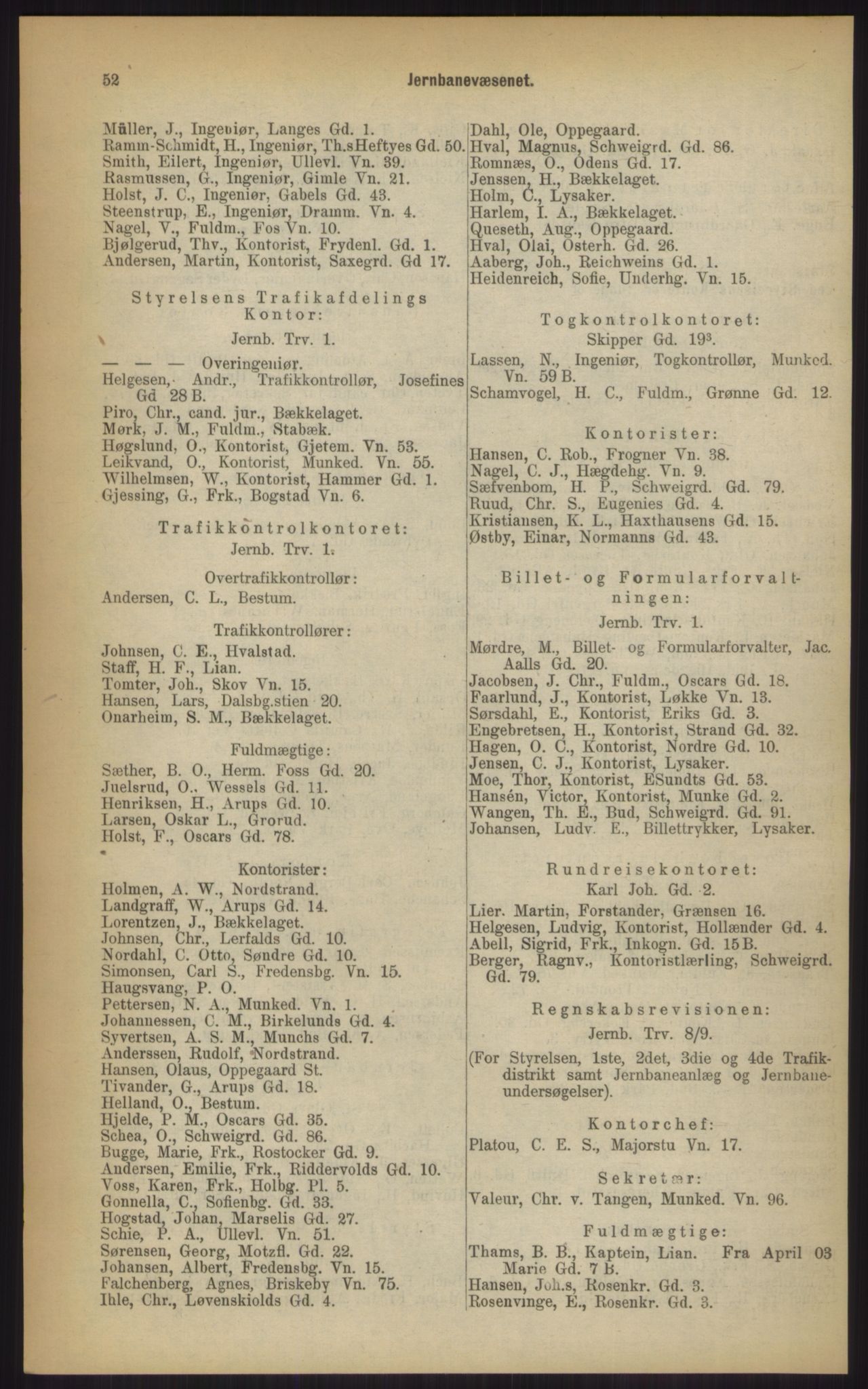 Kristiania/Oslo adressebok, PUBL/-, 1903, p. 52