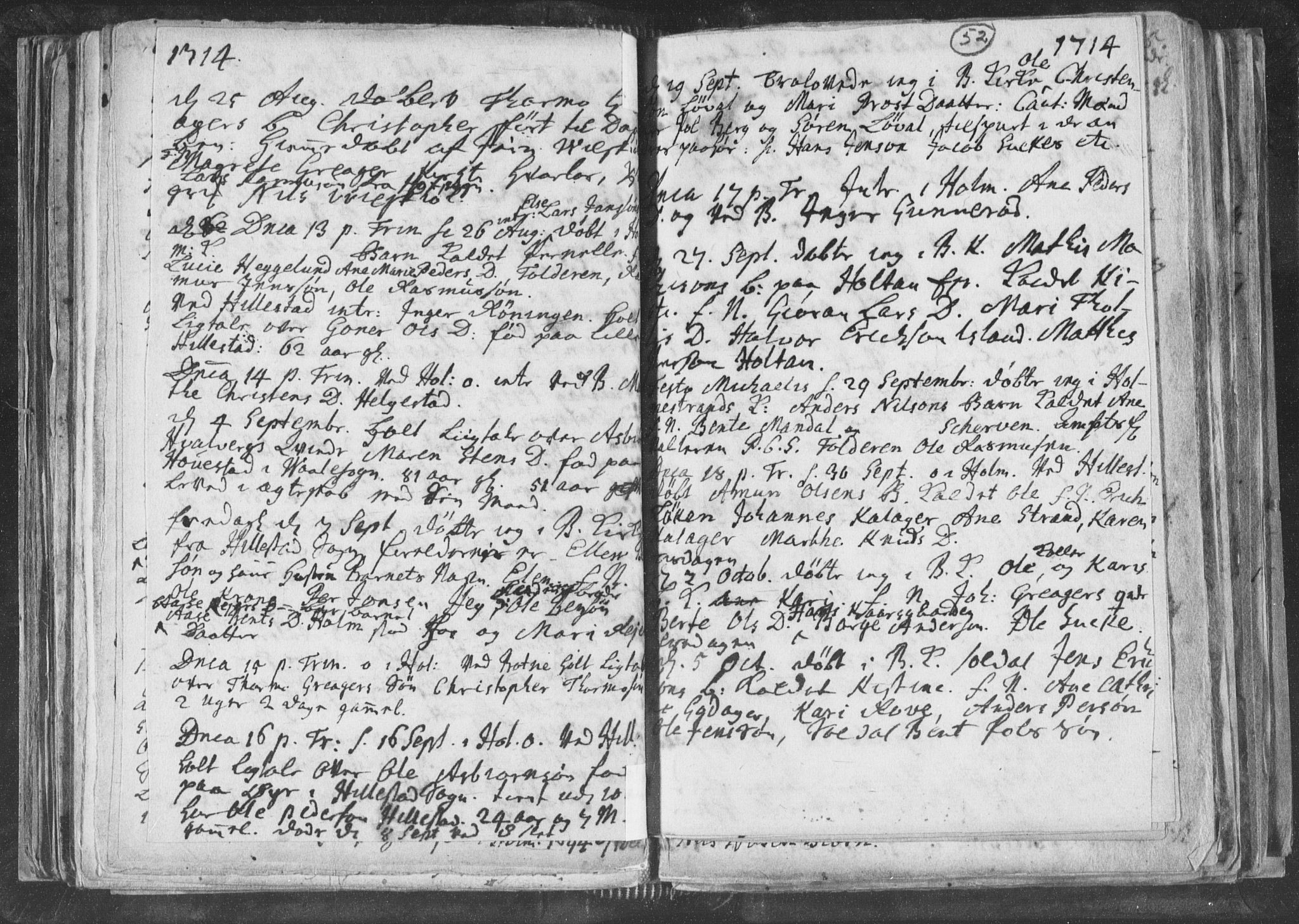 Botne kirkebøker, AV/SAKO-A-340/F/Fa/L0001b: Parish register (official) no. I 1B, 1707-1722, p. 52
