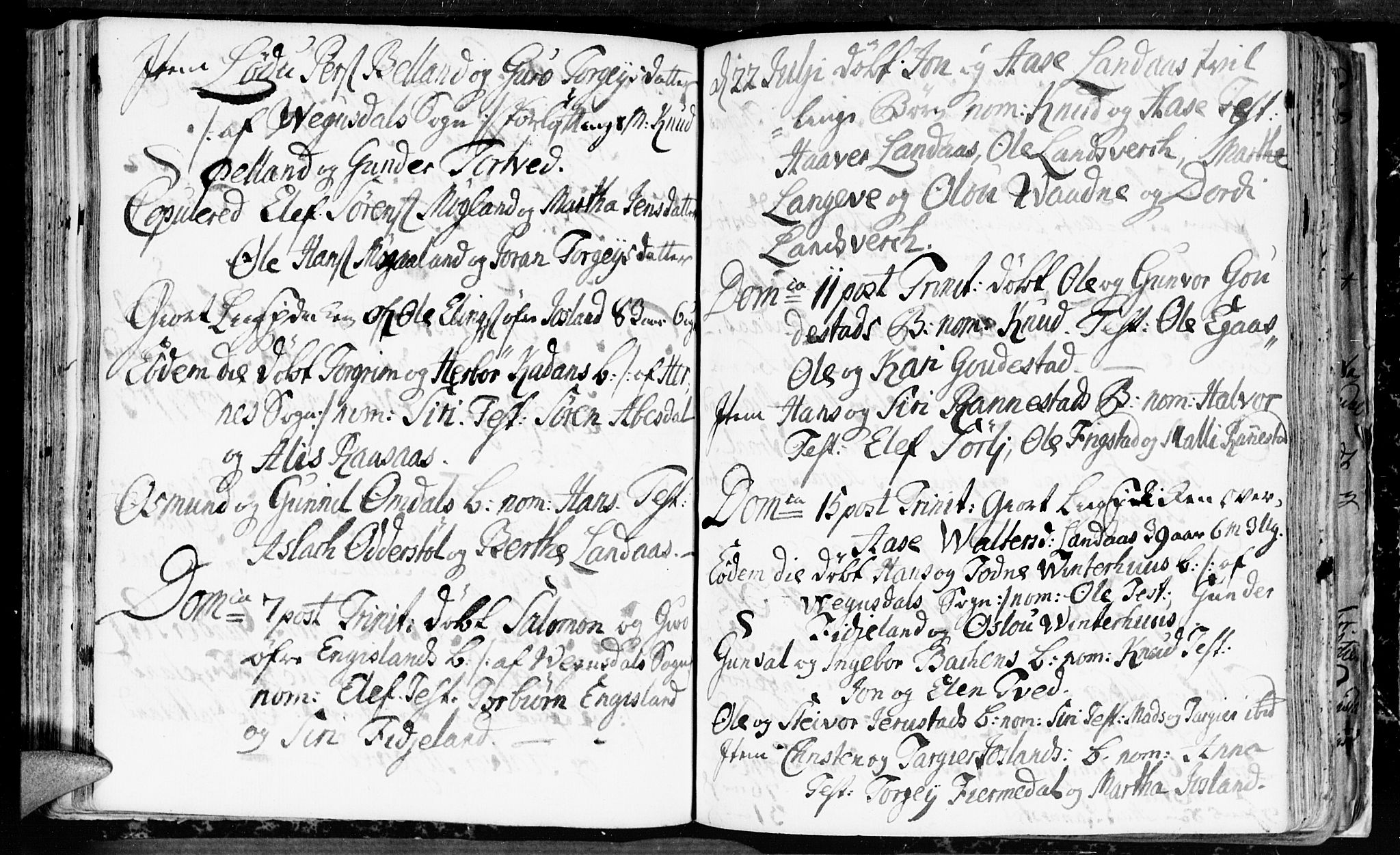 Evje sokneprestkontor, AV/SAK-1111-0008/F/Fa/Fac/L0001: Parish register (official) no. A 1, 1705-1764, p. 195-196