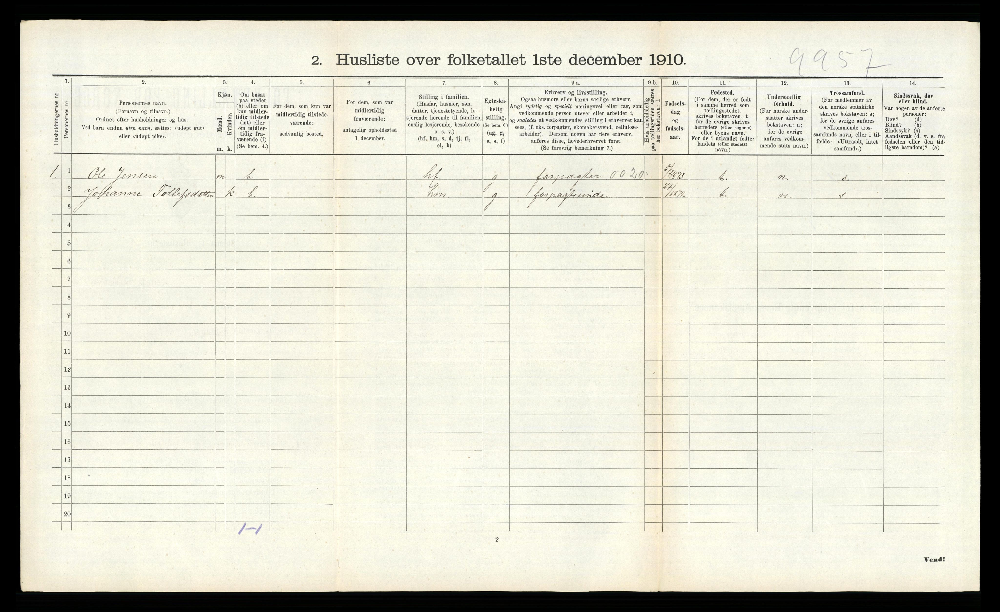 RA, 1910 census for Bø, 1910, p. 582