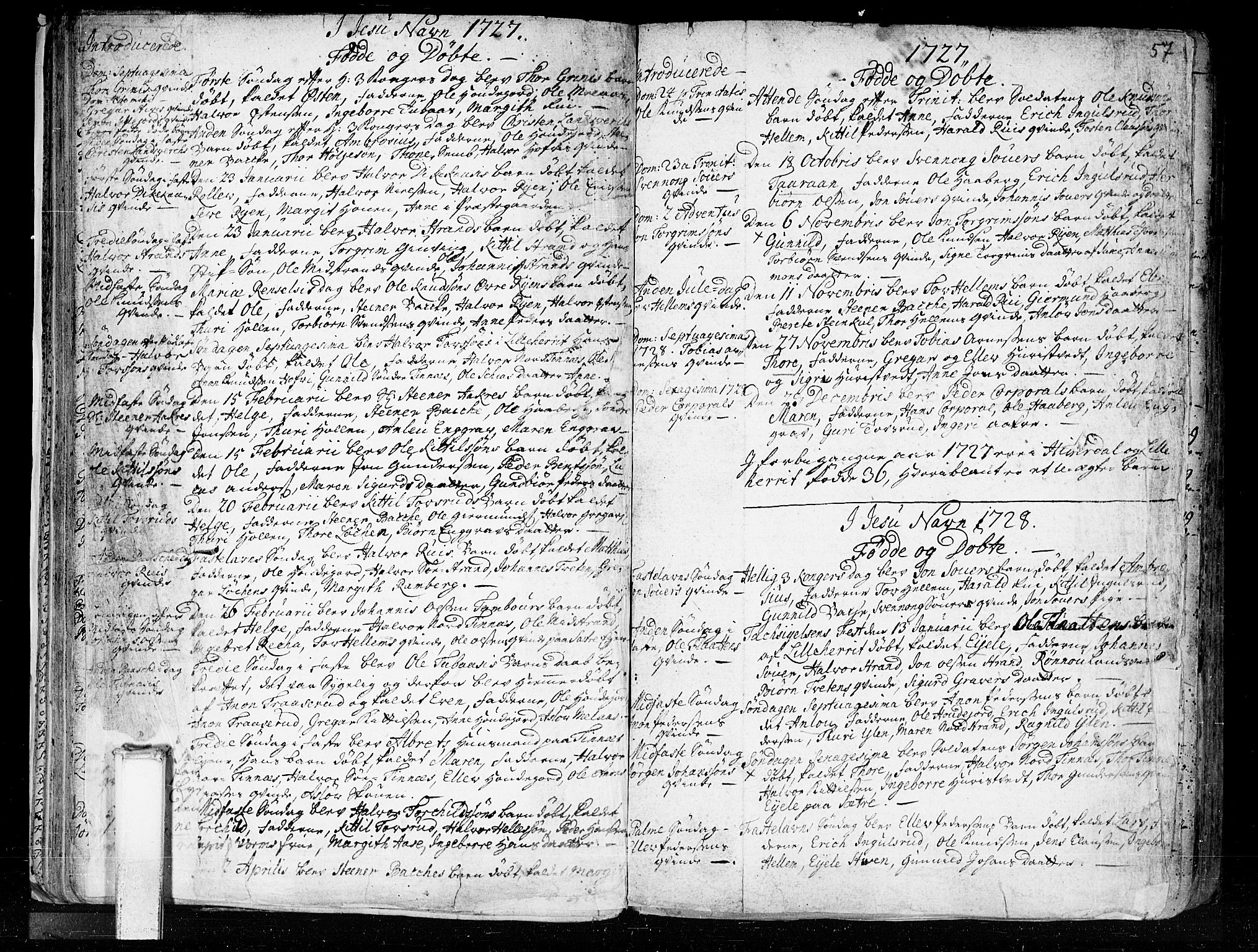 Heddal kirkebøker, SAKO/A-268/F/Fa/L0003: Parish register (official) no. I 3, 1723-1783, p. 57