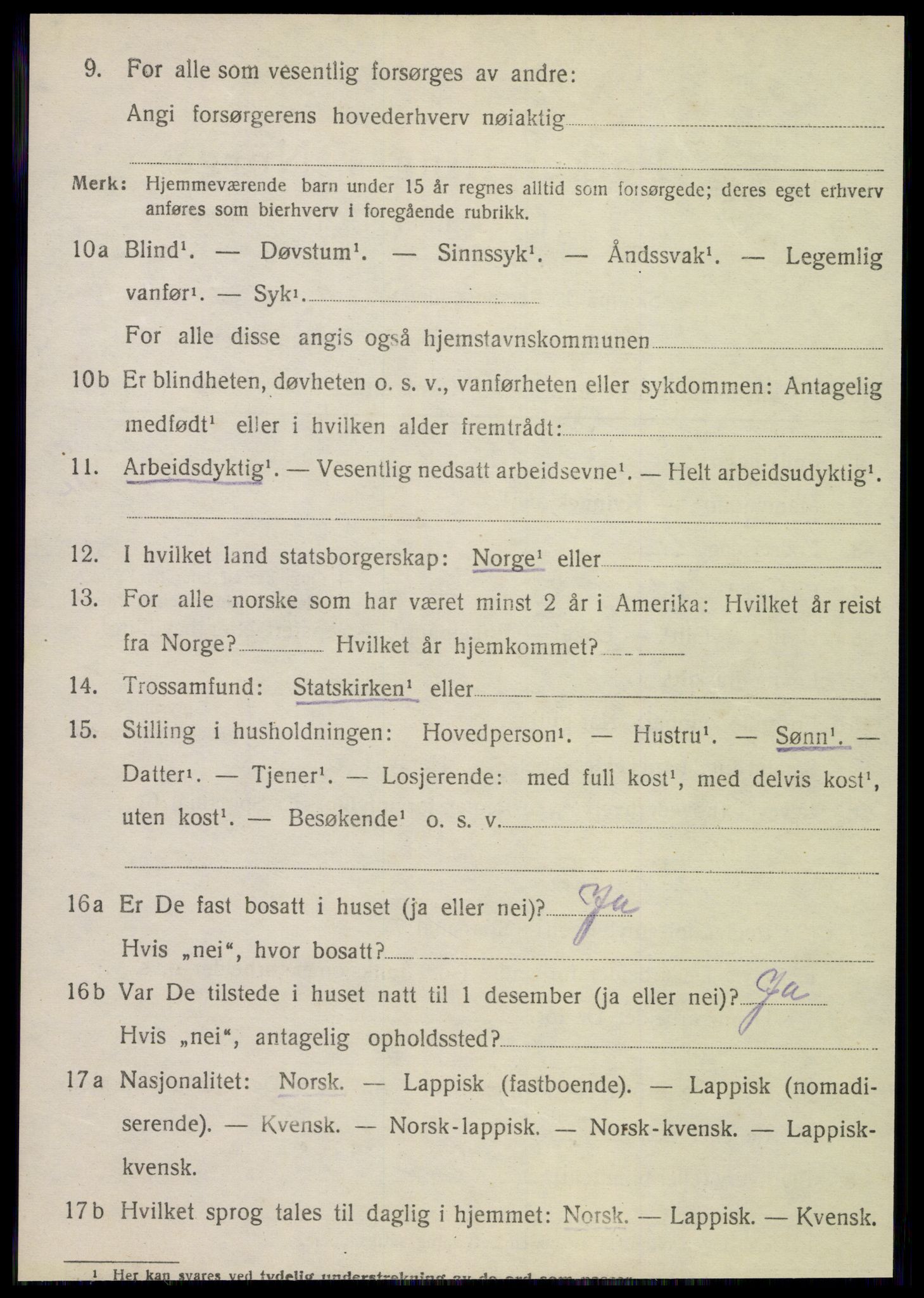 SAT, 1920 census for Leksvik, 1920, p. 4821