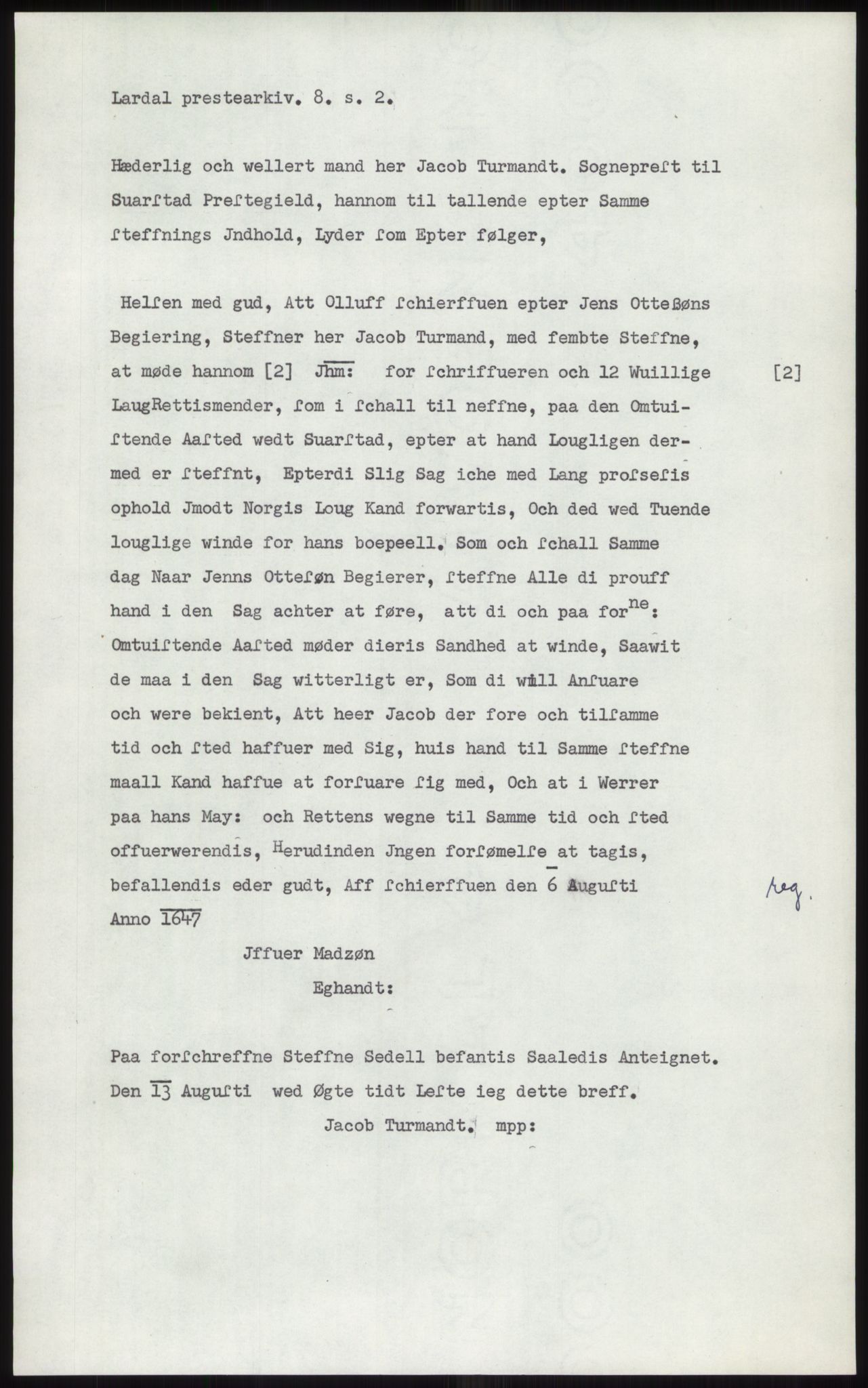 Samlinger til kildeutgivelse, Diplomavskriftsamlingen, AV/RA-EA-4053/H/Ha, p. 266