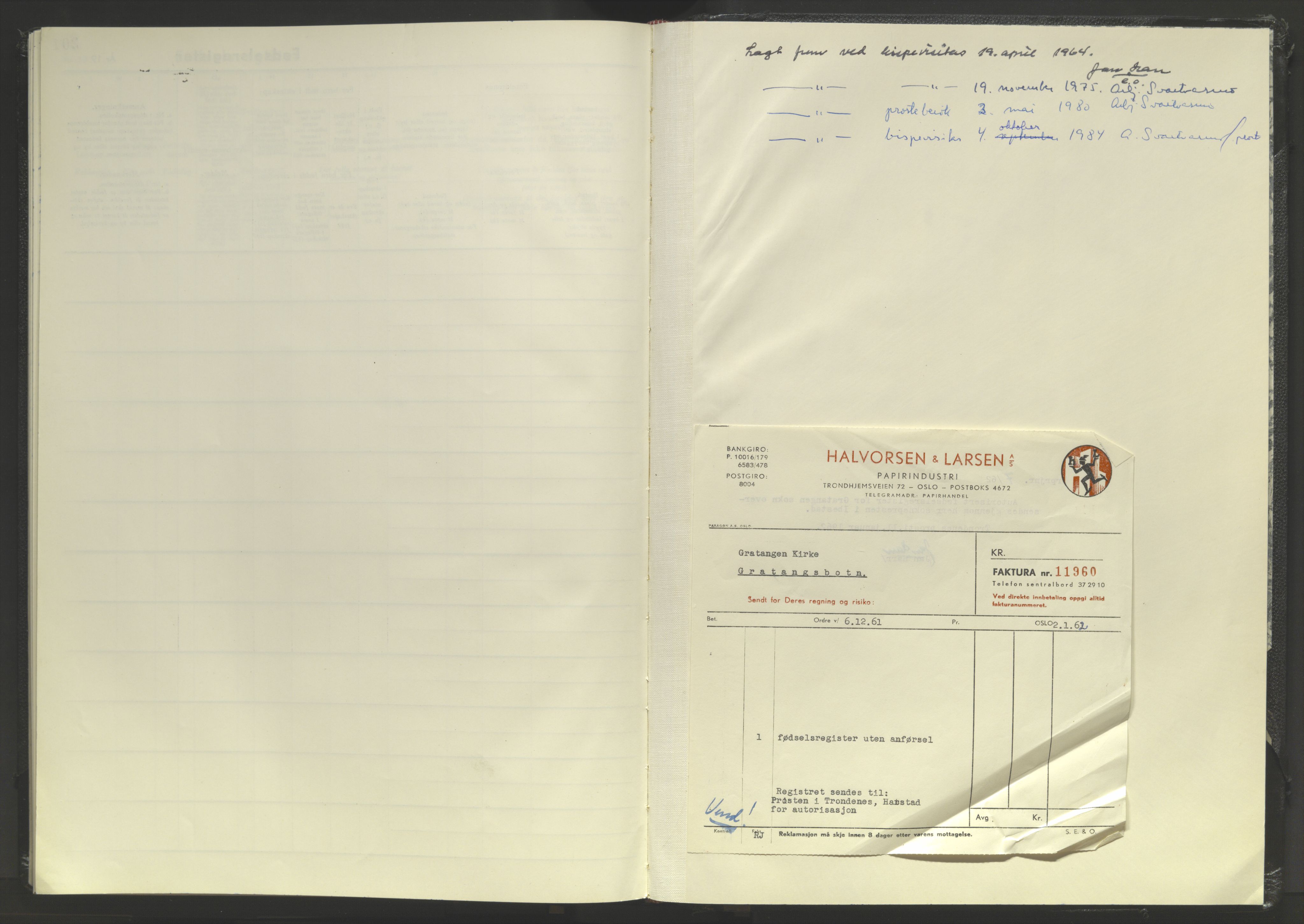 Ibestad sokneprestembete, AV/SATØ-S-0077/I/Ic/L0065: Birth register no. 65, 1962-1982