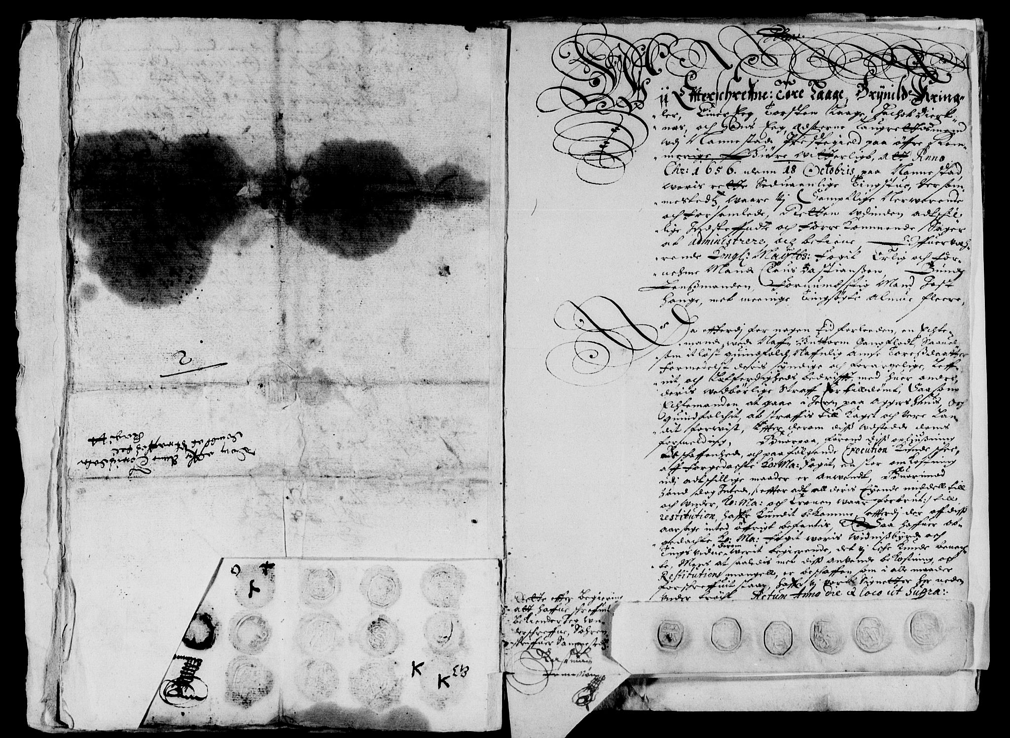 Rentekammeret inntil 1814, Reviderte regnskaper, Lensregnskaper, AV/RA-EA-5023/R/Rb/Rba/L0227: Akershus len, 1655-1656