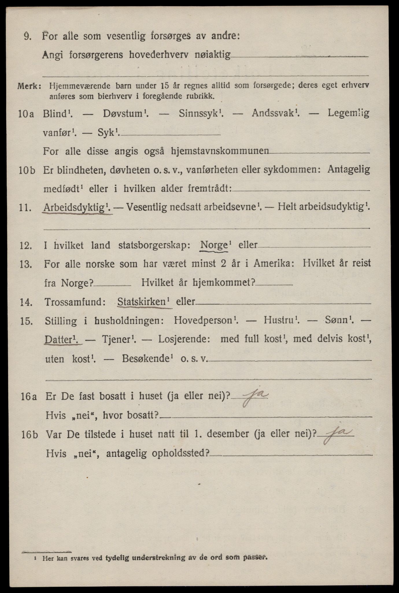 SAST, 1920 census for Stangaland, 1920, p. 2172