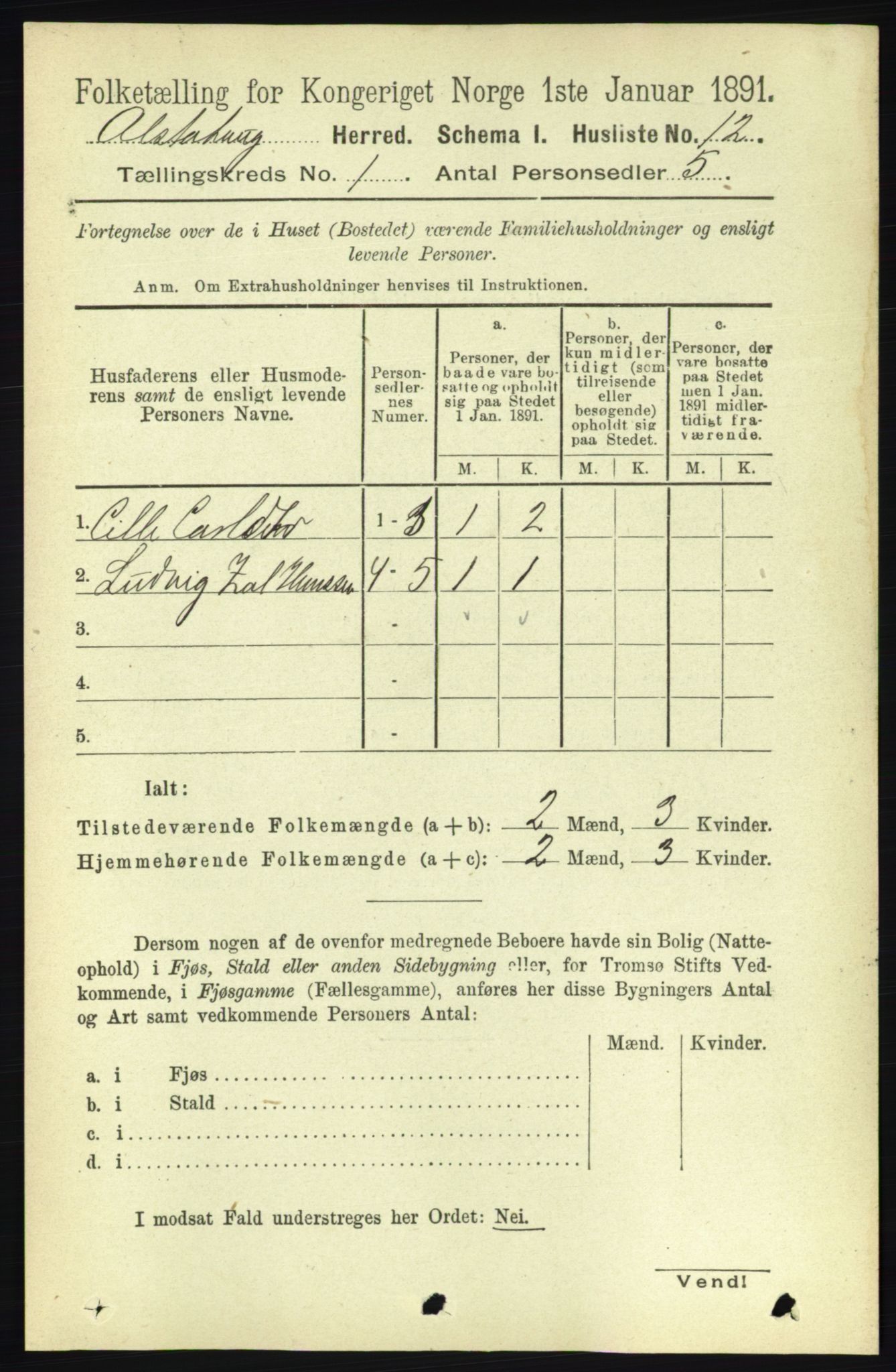 RA, 1891 census for 1820 Alstahaug, 1891, p. 47