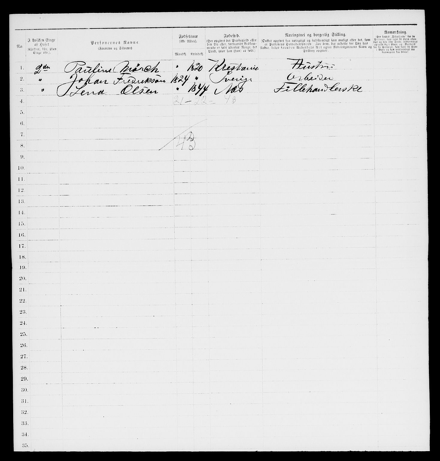 RA, 1885 census for 0301 Kristiania, 1885, p. 13014