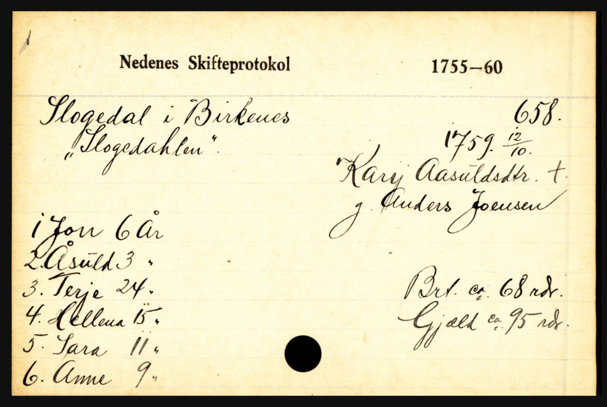 Nedenes sorenskriveri før 1824, AV/SAK-1221-0007/H, p. 27345