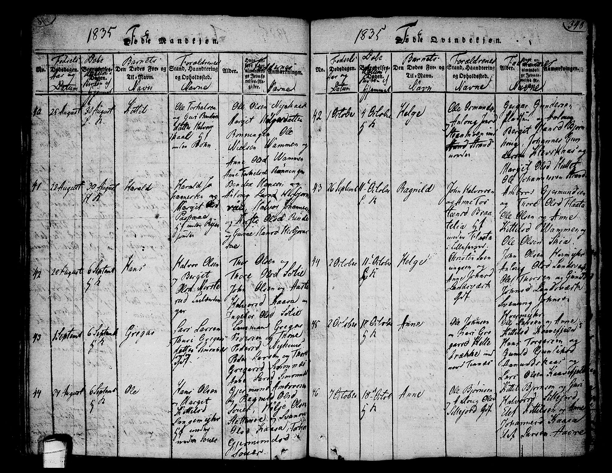 Heddal kirkebøker, SAKO/A-268/F/Fa/L0005: Parish register (official) no. I 5, 1814-1837, p. 347-348
