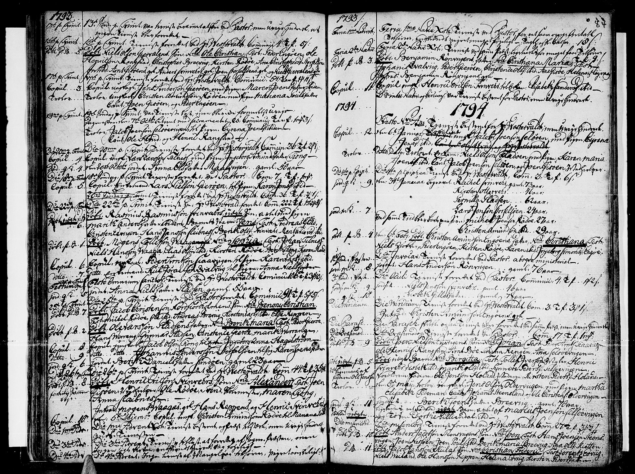 Ministerialprotokoller, klokkerbøker og fødselsregistre - Nordland, SAT/A-1459/841/L0591: Parish register (official) no. 841A03 /1, 1777-1819, p. 83-84