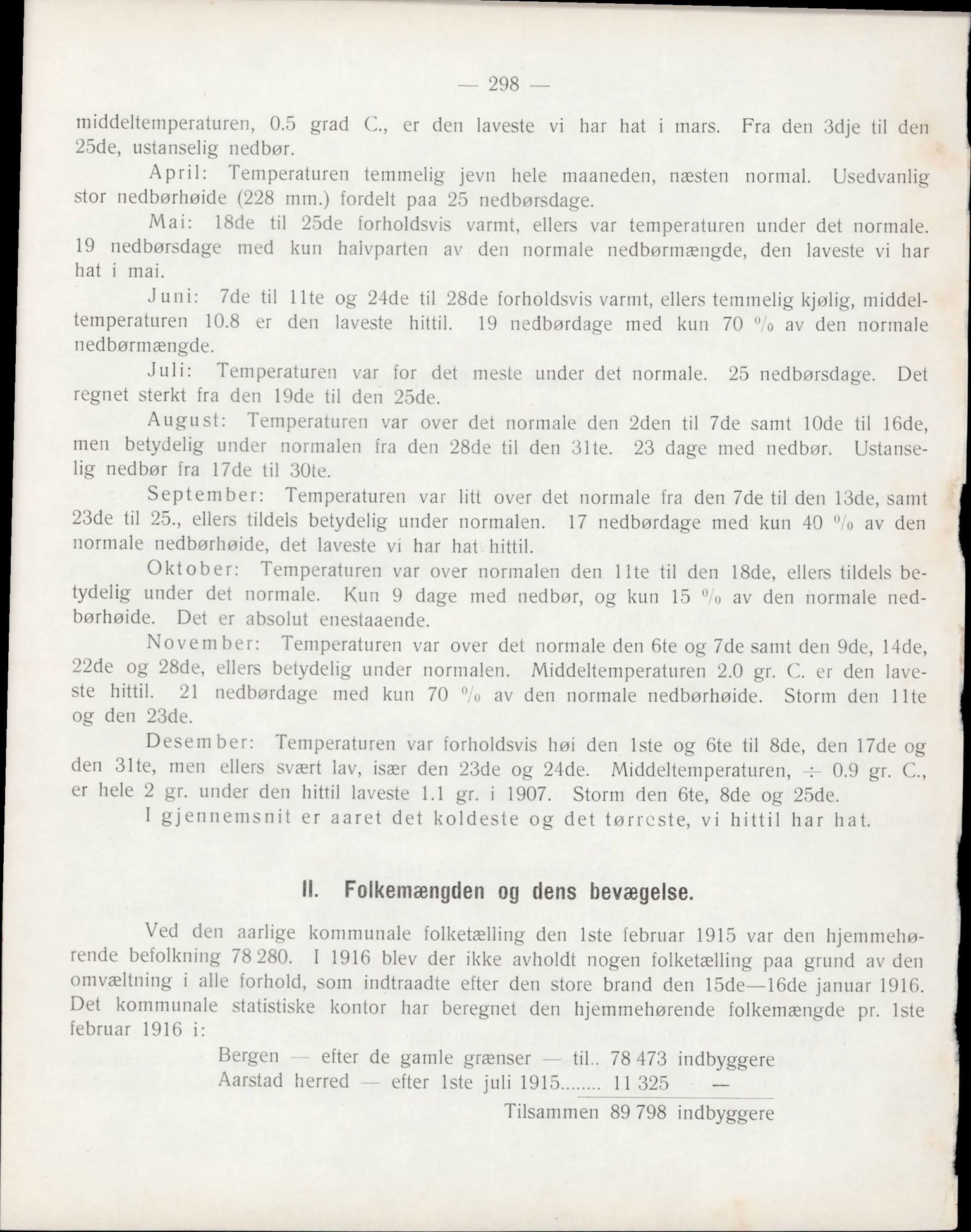 Bergen kommune, Sunnhetsvesen (Bergen helseråd), BBA/A-2617/X/Xa/L0008: Årsmelding, 1915