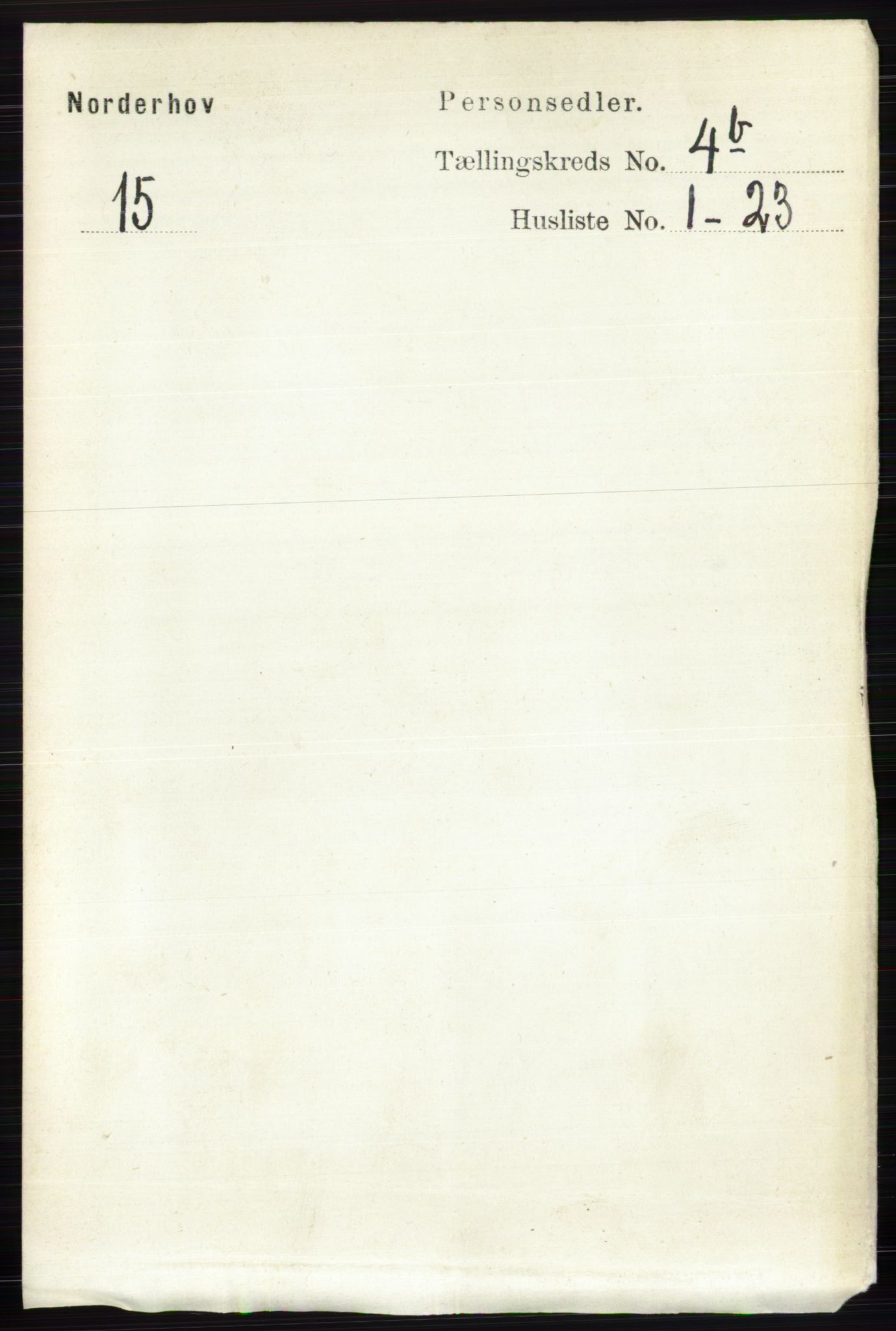 RA, 1891 census for 0613 Norderhov, 1891, p. 1999
