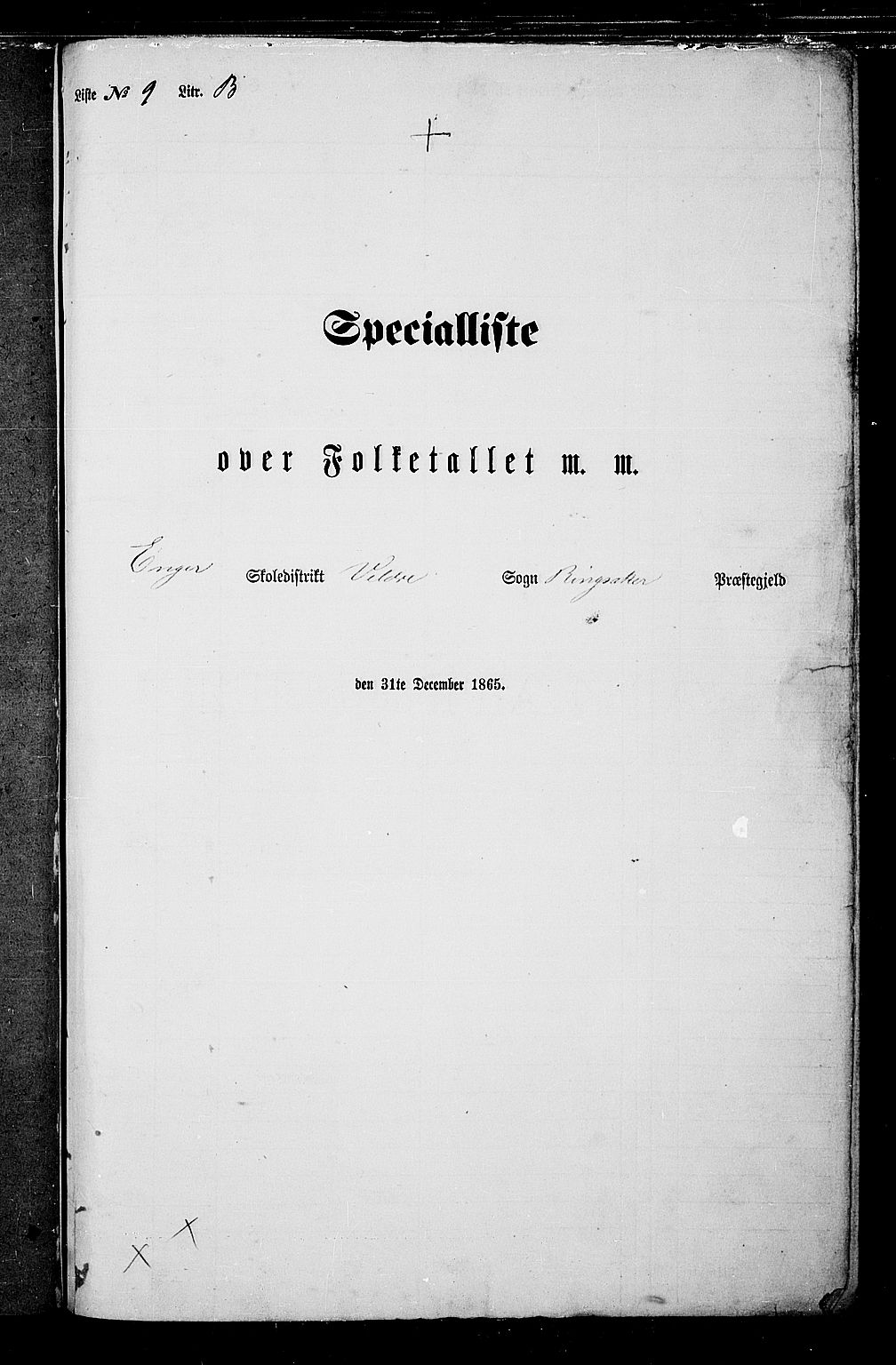 RA, 1865 census for Ringsaker, 1865, p. 243