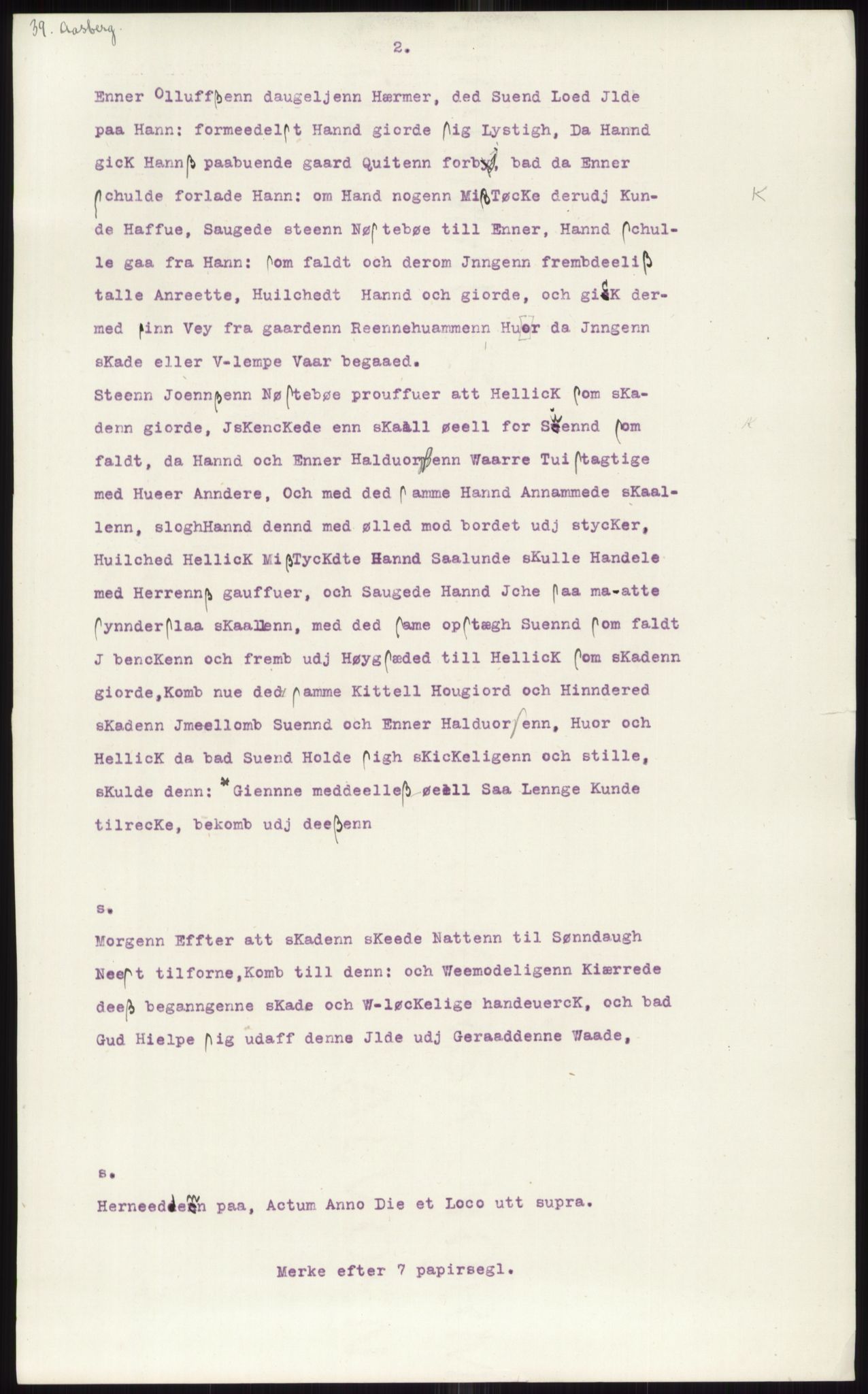 Samlinger til kildeutgivelse, Diplomavskriftsamlingen, AV/RA-EA-4053/H/Ha, p. 1380