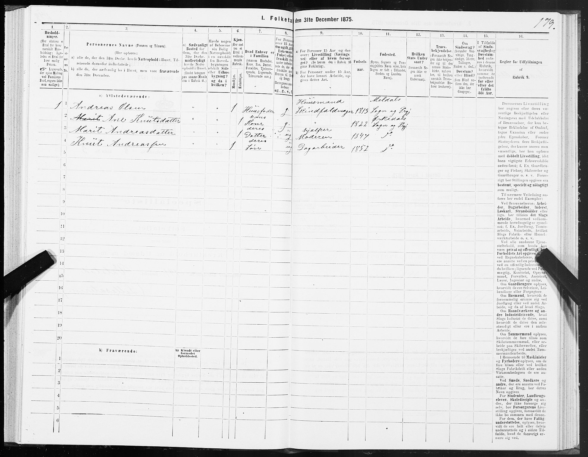 SAT, 1875 census for 1638P Orkdal, 1875, p. 4179