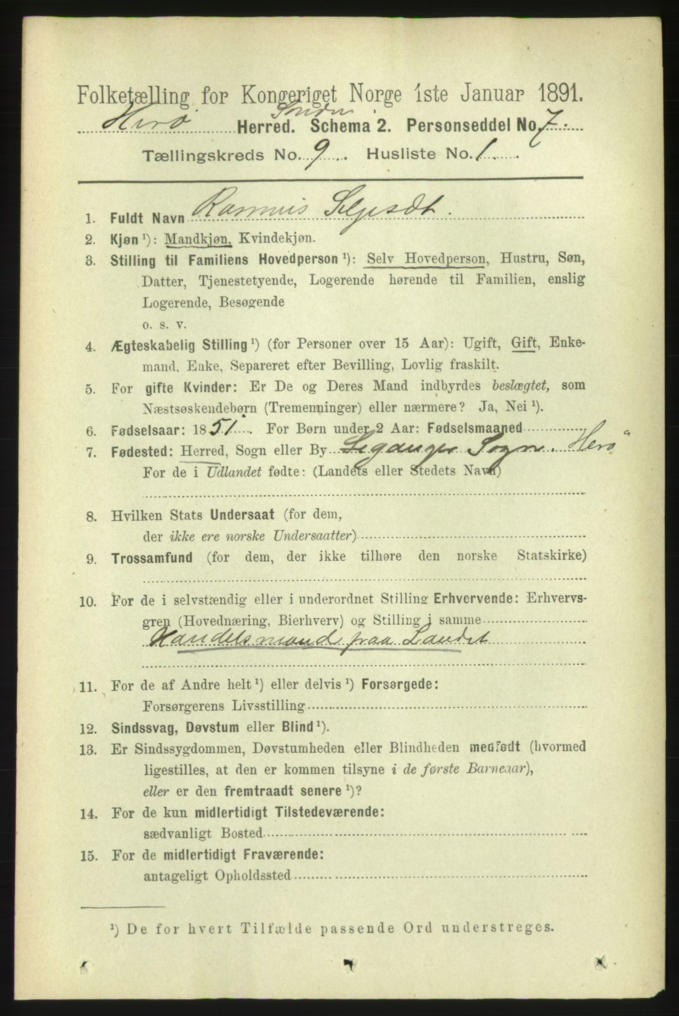 RA, 1891 census for 1515 Herøy, 1891, p. 3624