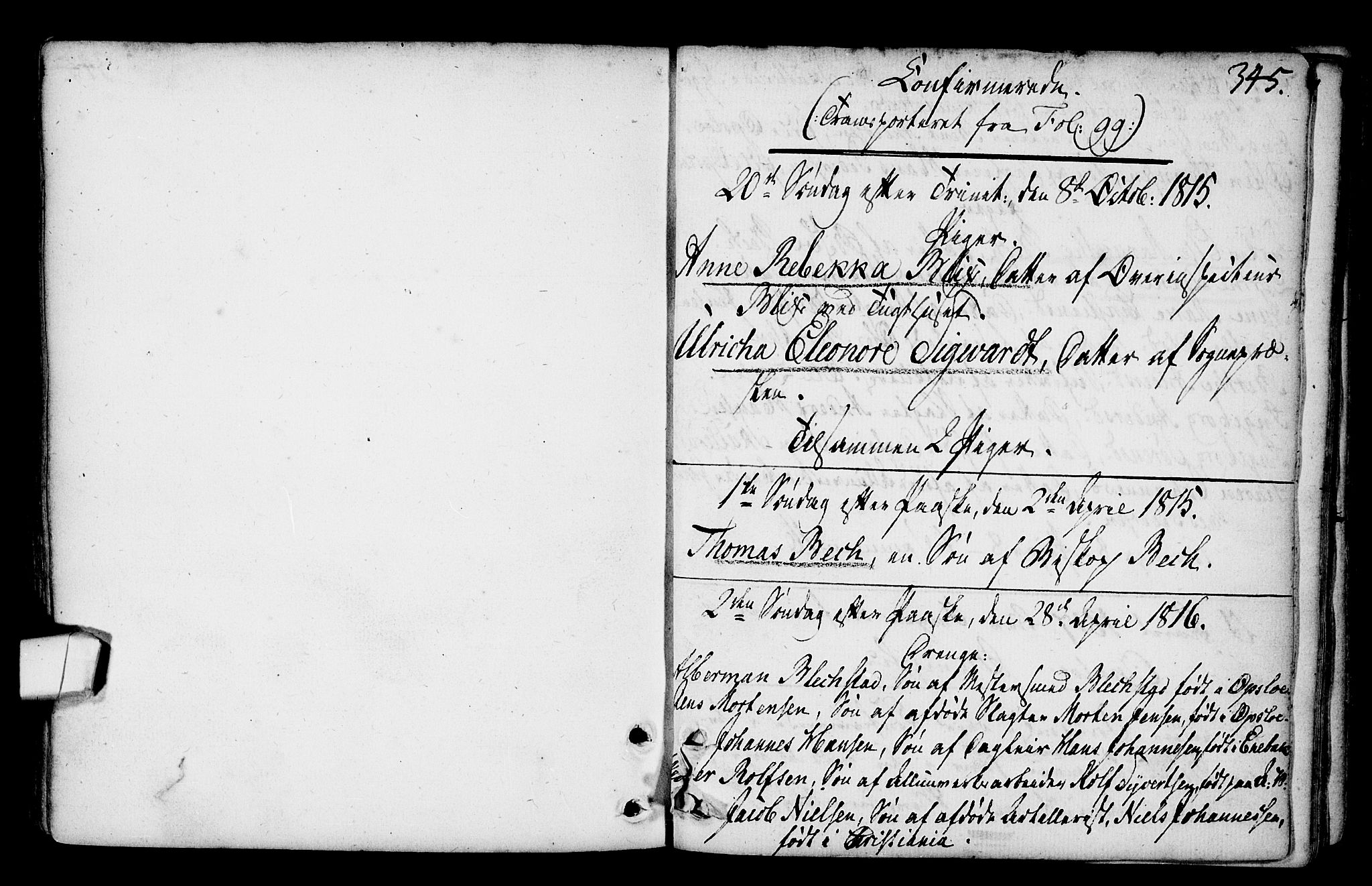 Gamlebyen prestekontor Kirkebøker, AV/SAO-A-10884/F/Fa/L0001: Parish register (official) no. 1, 1734-1818, p. 345