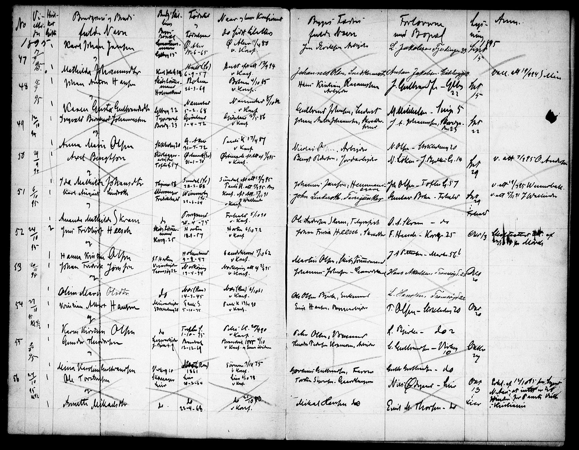 Petrus prestekontor Kirkebøker, AV/SAO-A-10872/H/Ha/L0002: Banns register no. 2, 1895-1900