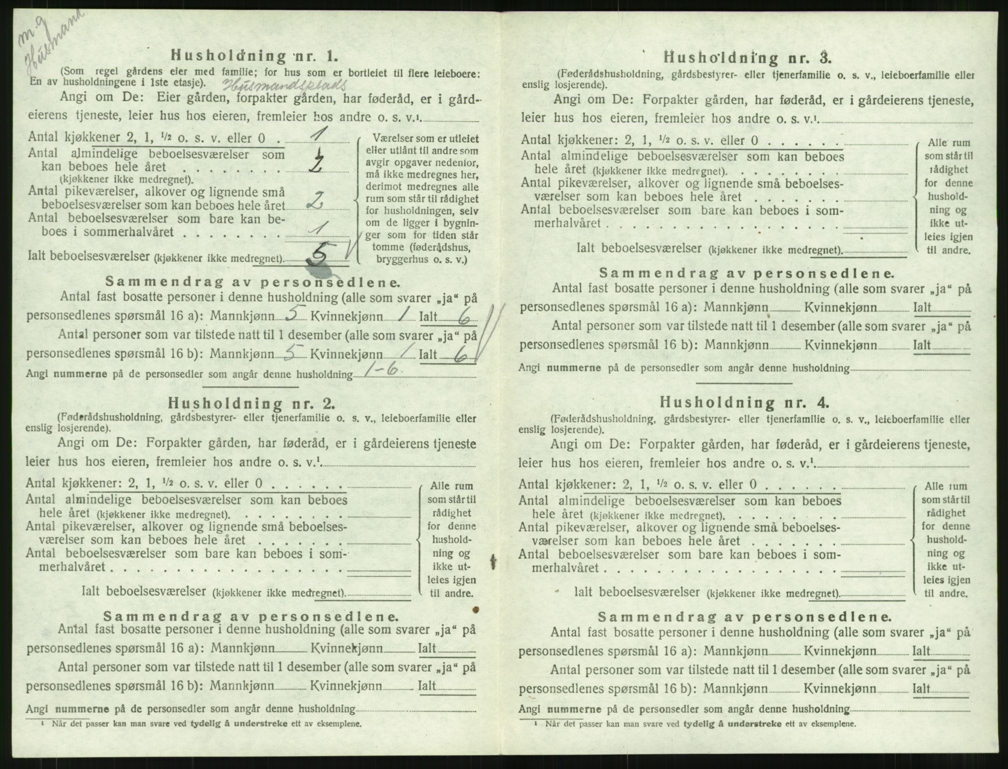 SAT, 1920 census for Åsskard, 1920, p. 46