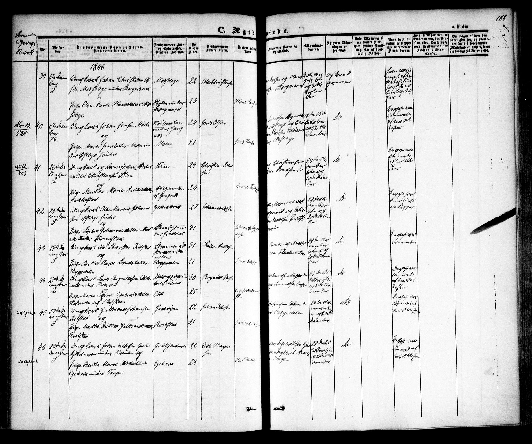 Høland prestekontor Kirkebøker, AV/SAO-A-10346a/F/Fa/L0009: Parish register (official) no. I 9, 1846-1853, p. 188