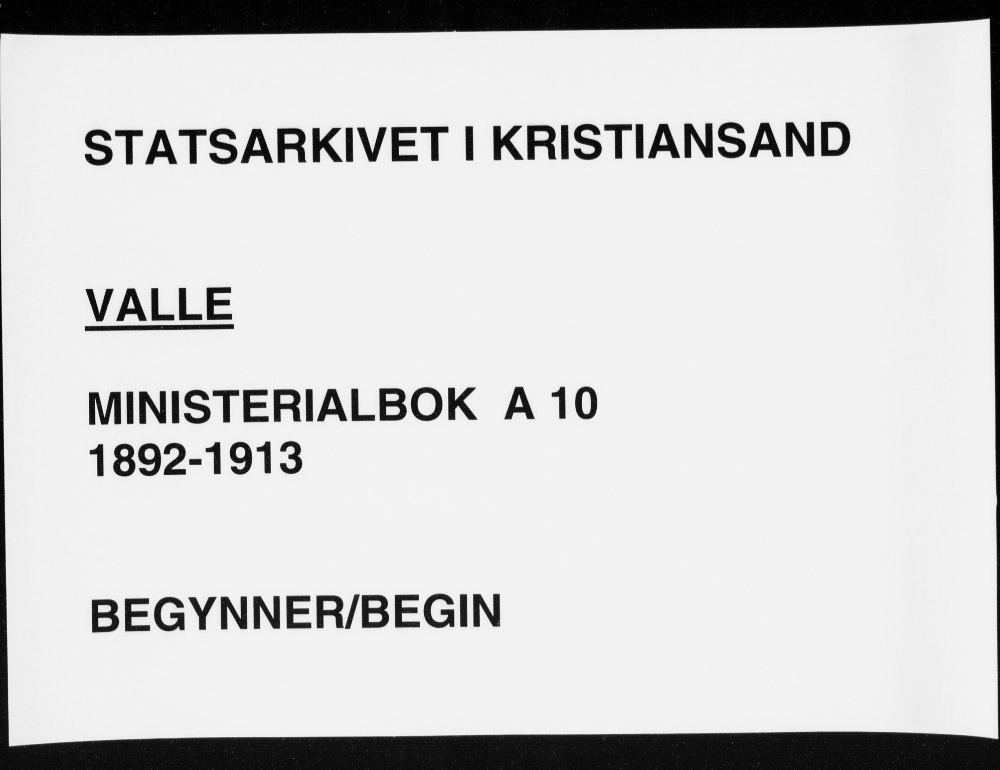 Sør-Audnedal sokneprestkontor, AV/SAK-1111-0039/F/Fa/Fab/L0010: Parish register (official) no. A 10, 1892-1913