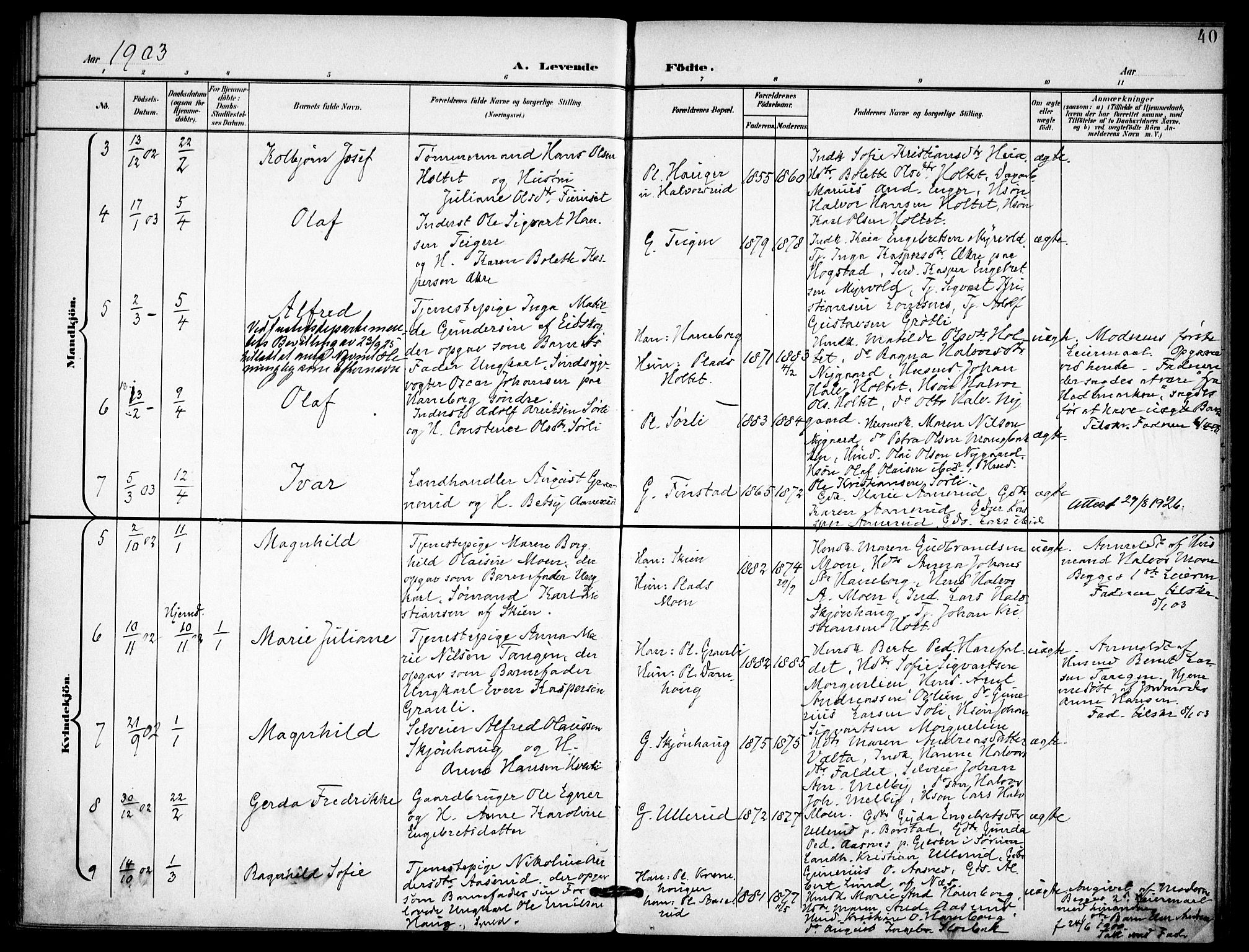 Aurskog prestekontor Kirkebøker, SAO/A-10304a/F/Fa/L0010: Parish register (official) no. I 10, 1898-1905, p. 40