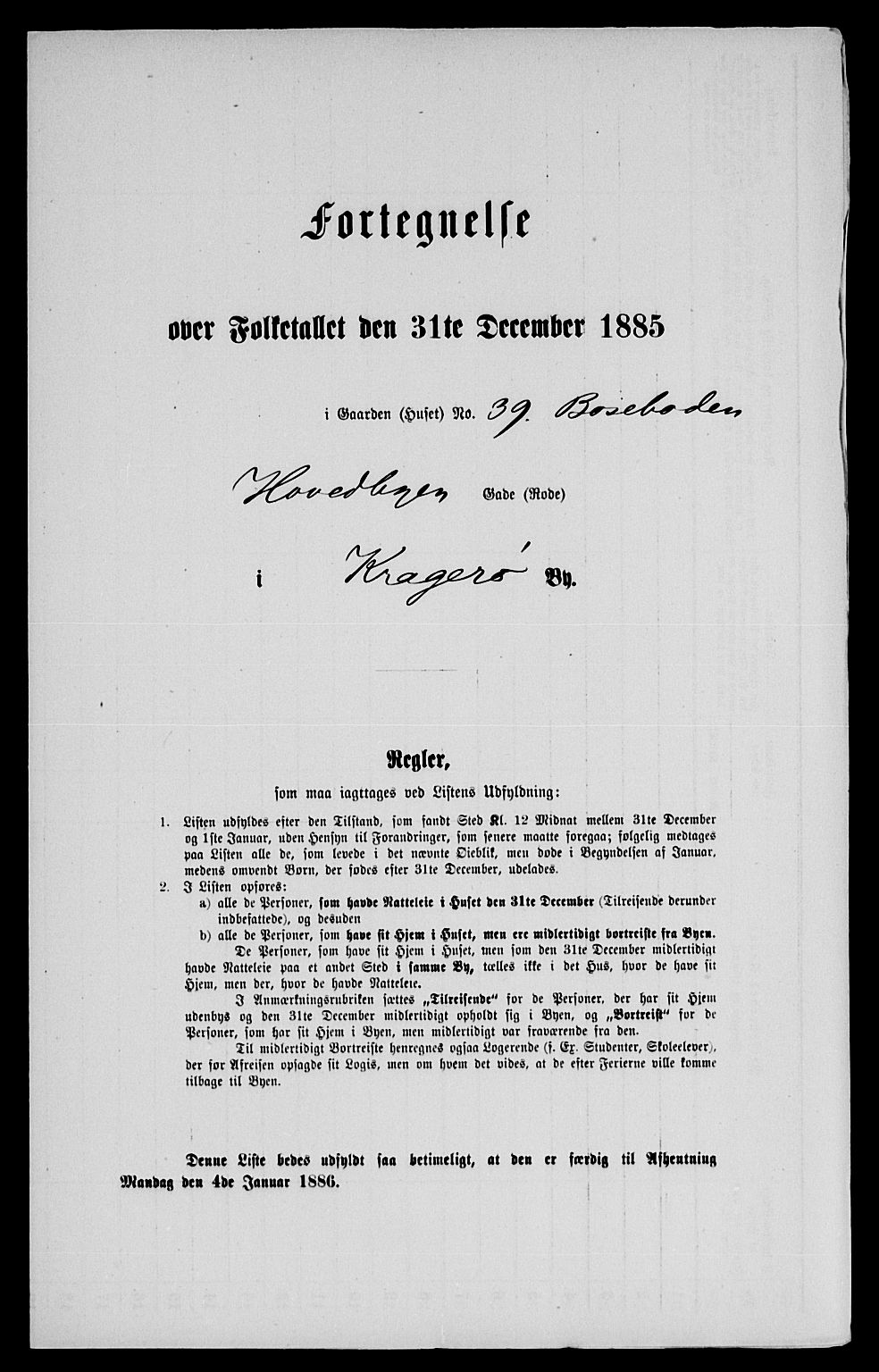 SAKO, 1885 census for 0801 Kragerø, 1885, p. 1103