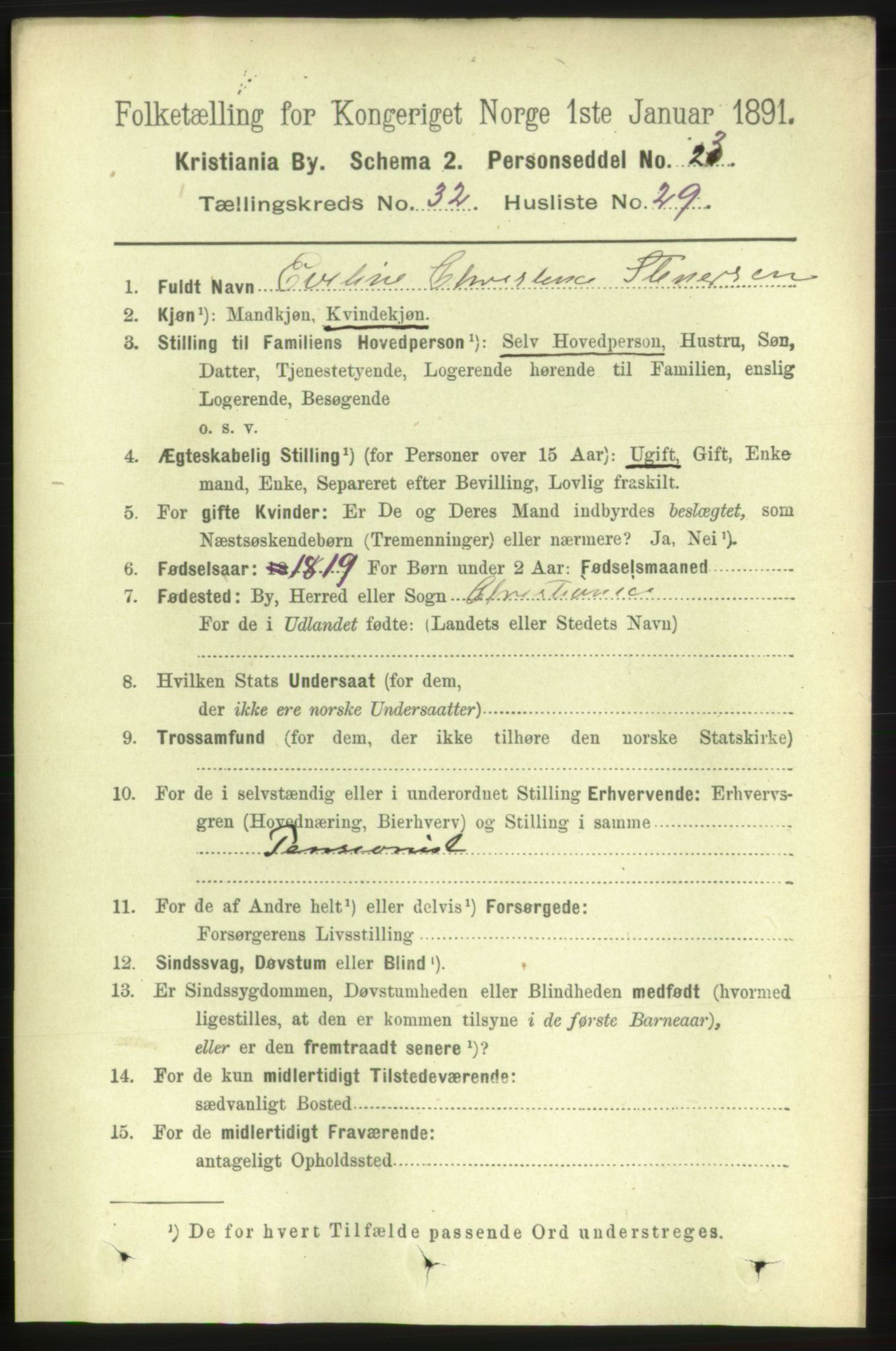 RA, 1891 census for 0301 Kristiania, 1891, p. 17442