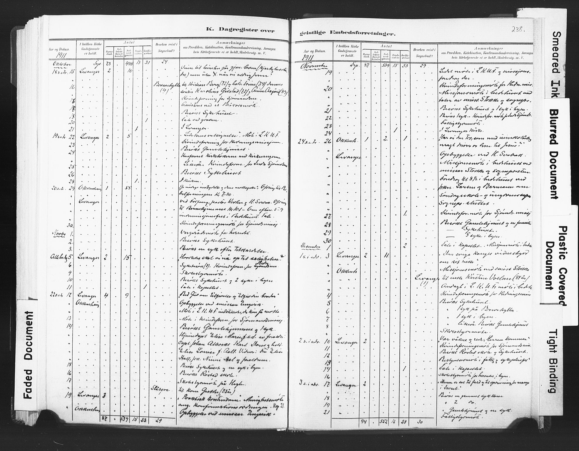 Ministerialprotokoller, klokkerbøker og fødselsregistre - Nord-Trøndelag, AV/SAT-A-1458/720/L0189: Parish register (official) no. 720A05, 1880-1911, p. 238