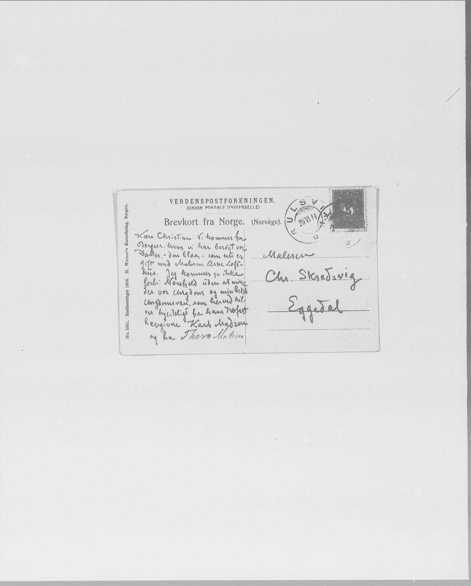 Skredsvig, Christian, RA/PA-0353/E/L0001: Privatbrev fra enkeltpersoner, 1888-1961, p. 163