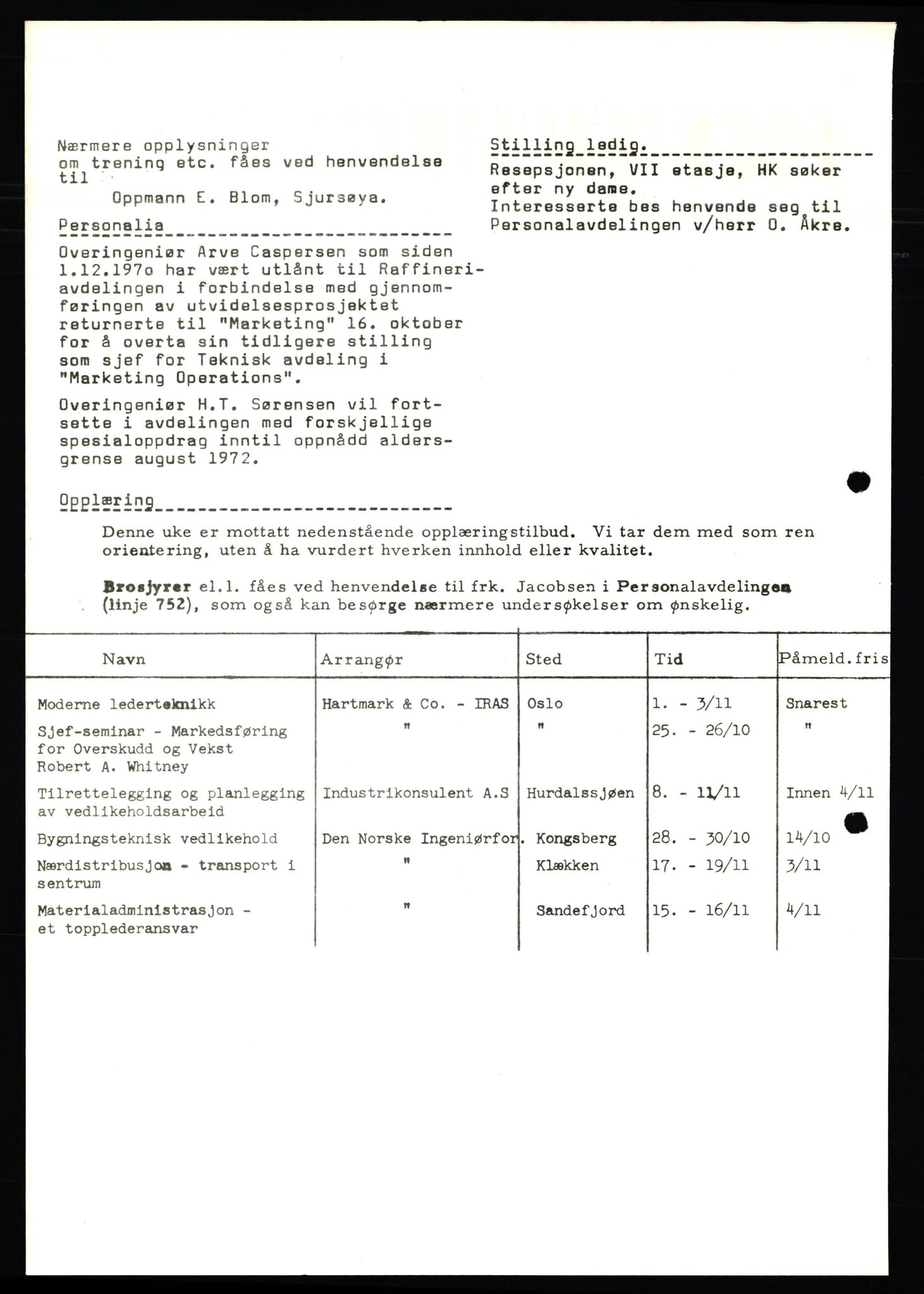 Pa 0982 - Esso Norge A/S, AV/SAST-A-100448/X/Xd/L0004: Esso Extra Nytt, 1963-1976