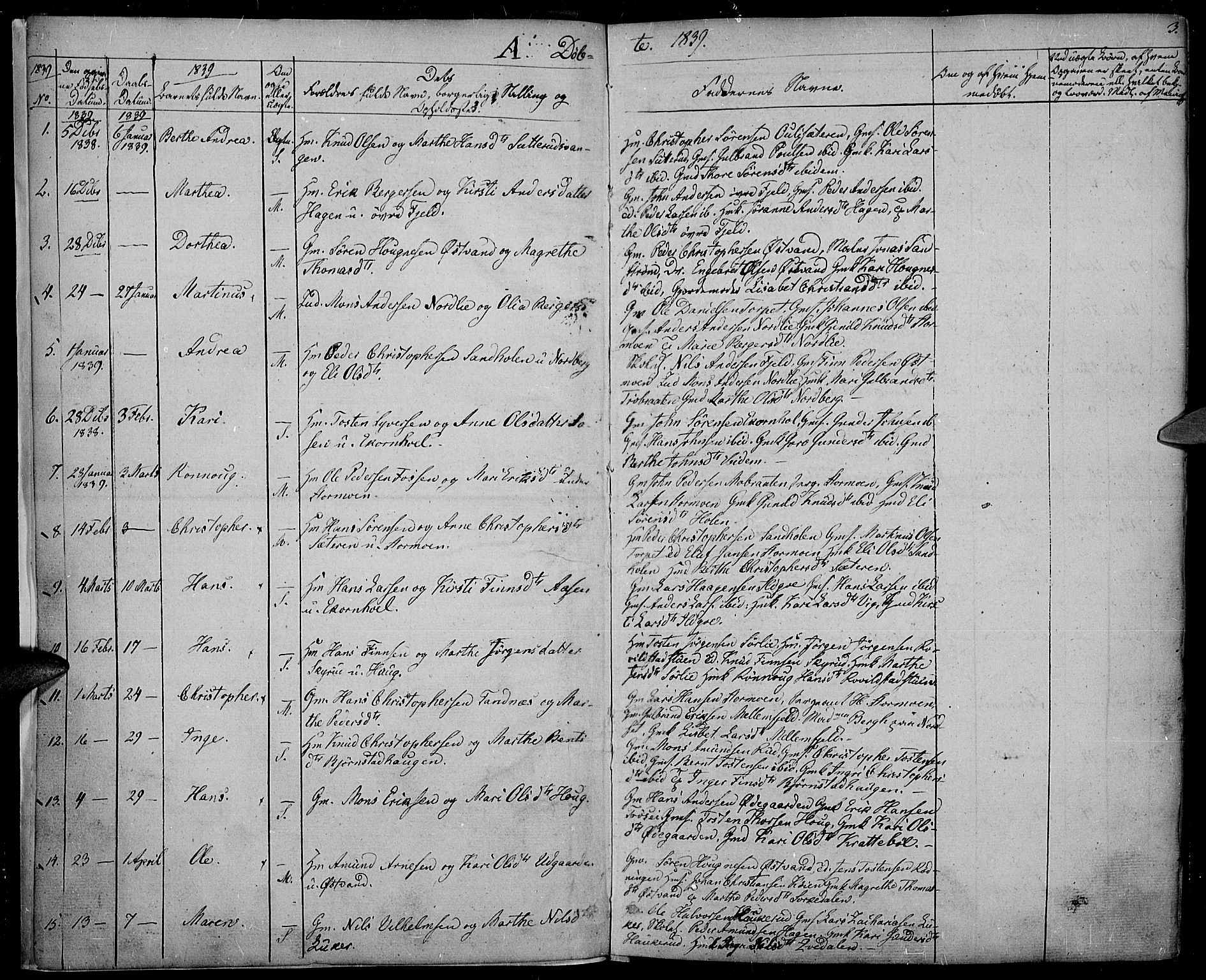 Nord-Odal prestekontor, AV/SAH-PREST-032/H/Ha/Haa/L0002: Parish register (official) no. 2, 1839-1850, p. 3