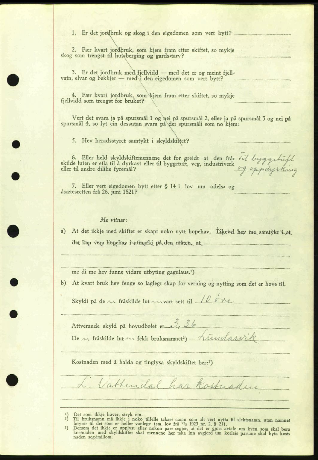 Sunnhordland sorenskrivar, AV/SAB-A-2401: Mortgage book no. A77, 1945-1945, Diary no: : 933/1945