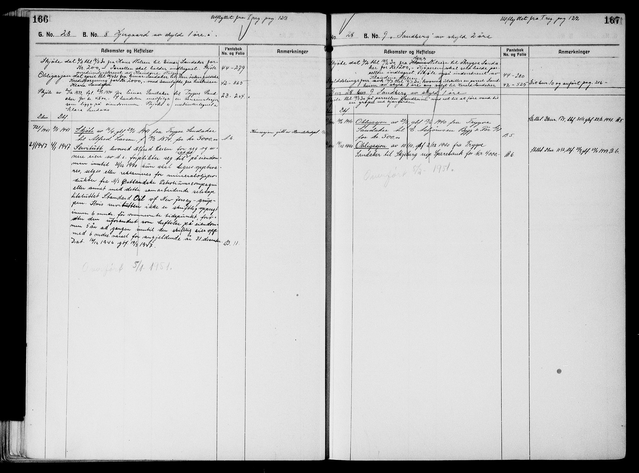 Tune sorenskriveri, SAO/A-10470/G/Ga/Gab/Gabf/L0003: Mortgage register no. VI 3, 1926-1953, p. 166-167
