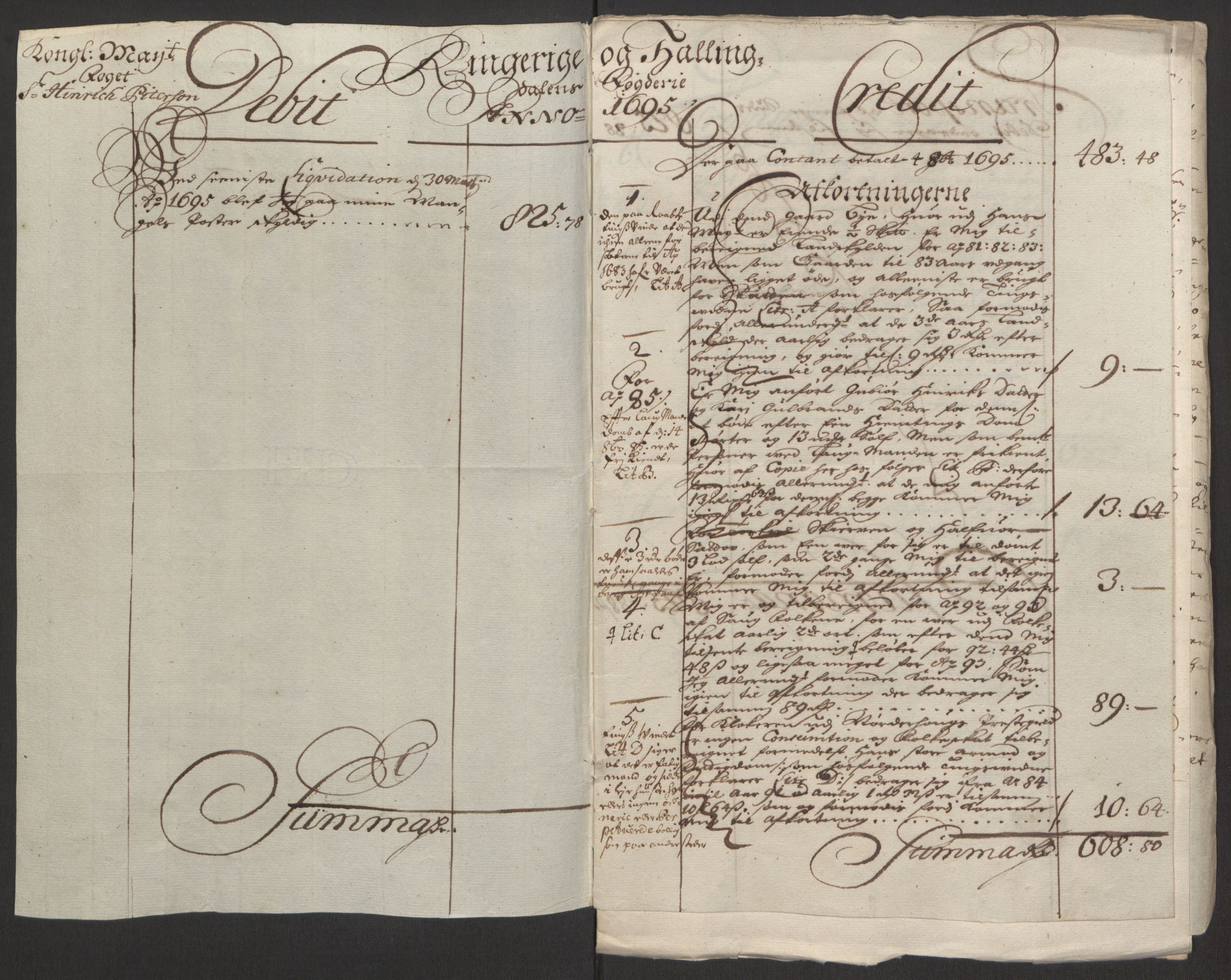 Rentekammeret inntil 1814, Reviderte regnskaper, Fogderegnskap, AV/RA-EA-4092/R22/L1452: Fogderegnskap Ringerike, Hallingdal og Buskerud, 1695, p. 323