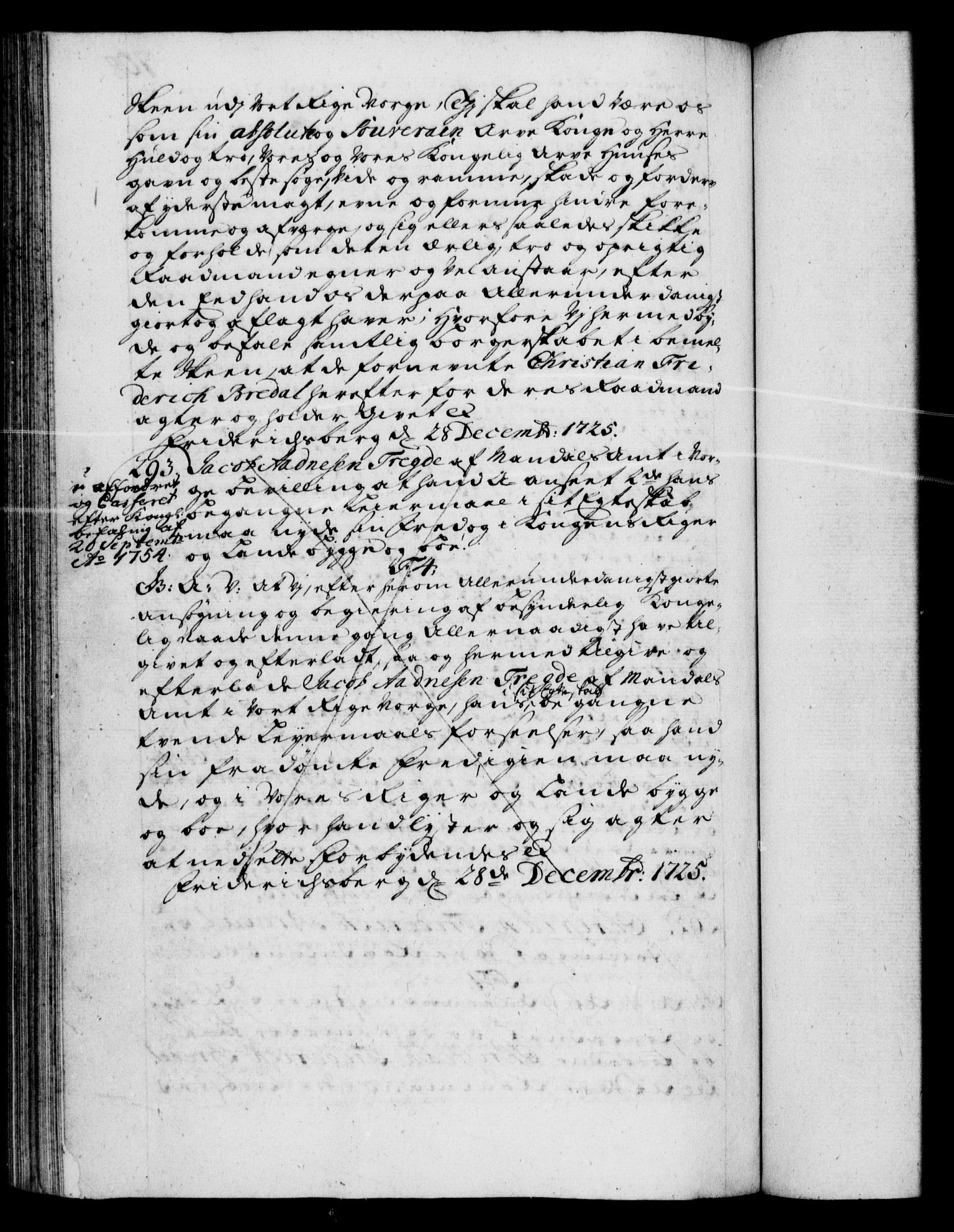 Danske Kanselli 1572-1799, AV/RA-EA-3023/F/Fc/Fca/Fcaa/L0024: Norske registre, 1723-1725, p. 708b