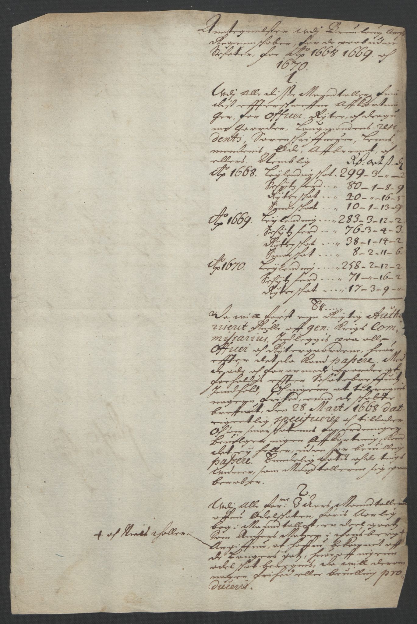 Rentekammeret inntil 1814, Reviderte regnskaper, Fogderegnskap, RA/EA-4092/R33/L1965: Fogderegnskap Larvik grevskap, 1669-1670, p. 257