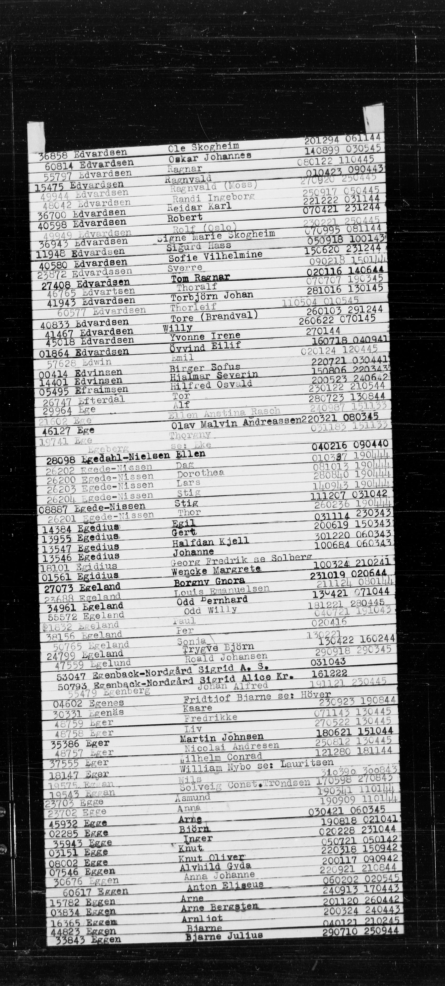 Den Kgl. Norske Legasjons Flyktningskontor, RA/S-6753/V/Va/L0022: Kjesäterkartoteket.  Alfabetisk register, A-Å., 1940-1945, p. 144