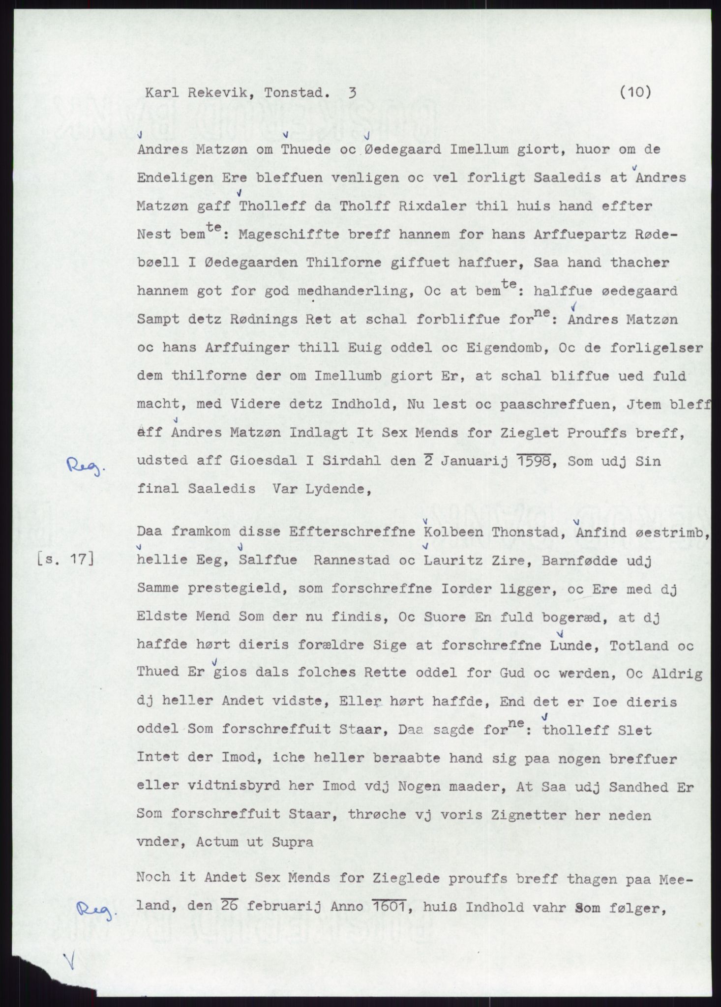 Samlinger til kildeutgivelse, Diplomavskriftsamlingen, AV/RA-EA-4053/H/Ha, p. 2400