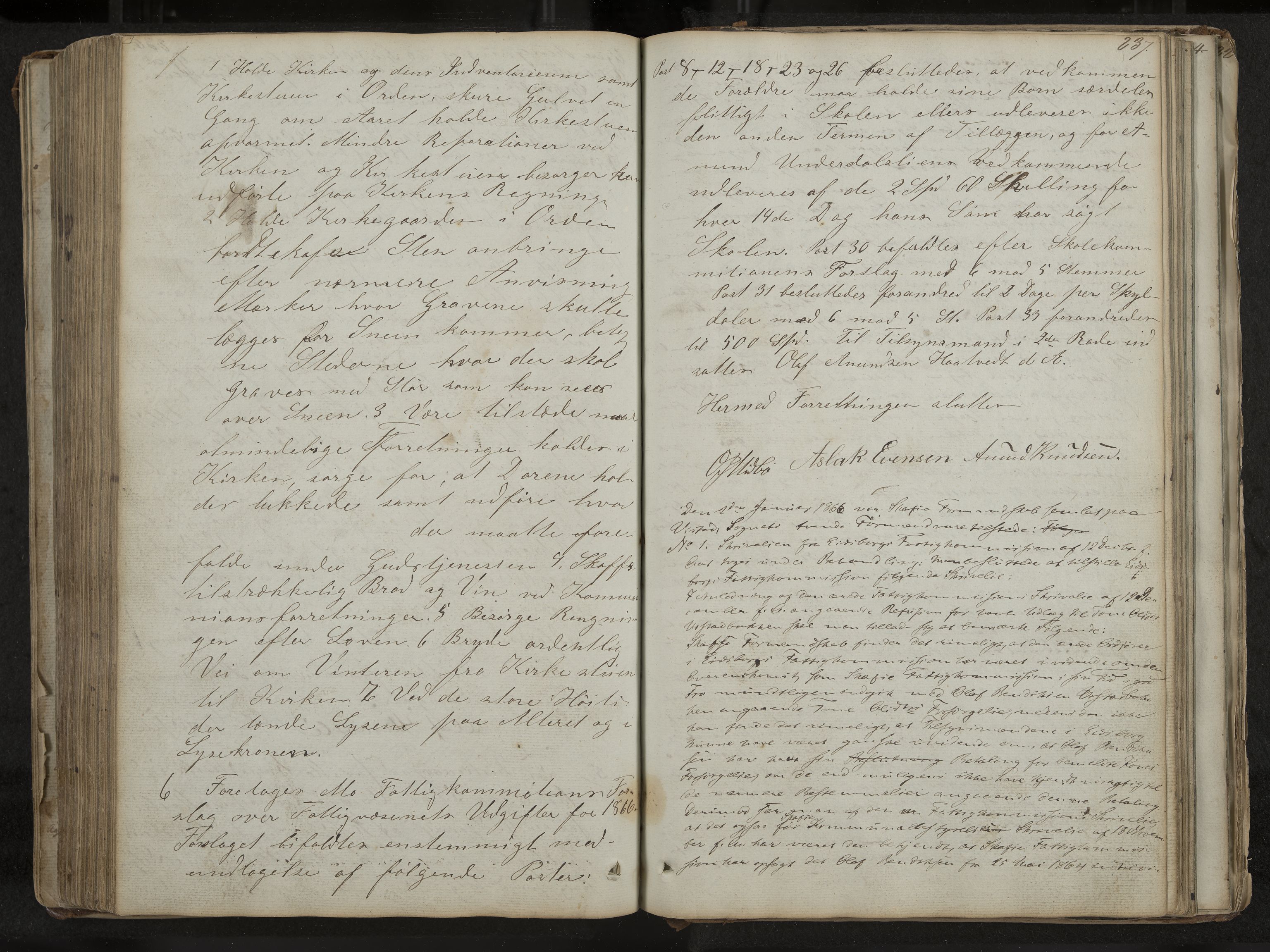 Mo formannskap og sentraladministrasjon, IKAK/0832021/A/L0001: Møtebok Mo og Skafså, 1837-1882, p. 237