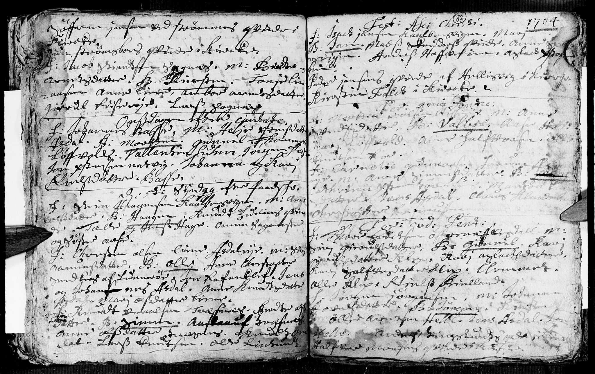 Øyestad sokneprestkontor, SAK/1111-0049/F/Fa/L0002: Parish register (official) no. A 2, 1692-1722, p. 82