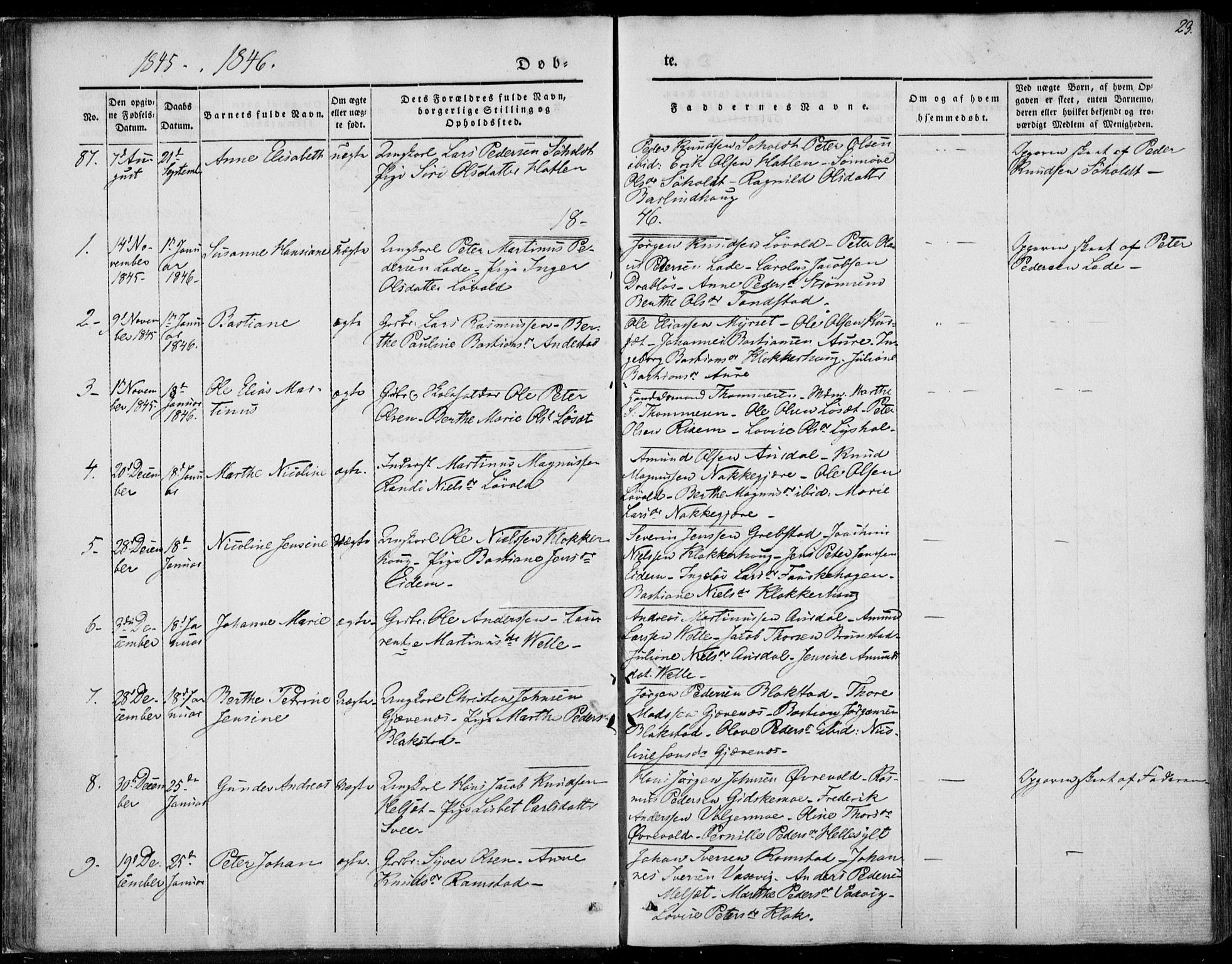 Ministerialprotokoller, klokkerbøker og fødselsregistre - Møre og Romsdal, SAT/A-1454/522/L0312: Parish register (official) no. 522A07, 1843-1851, p. 23