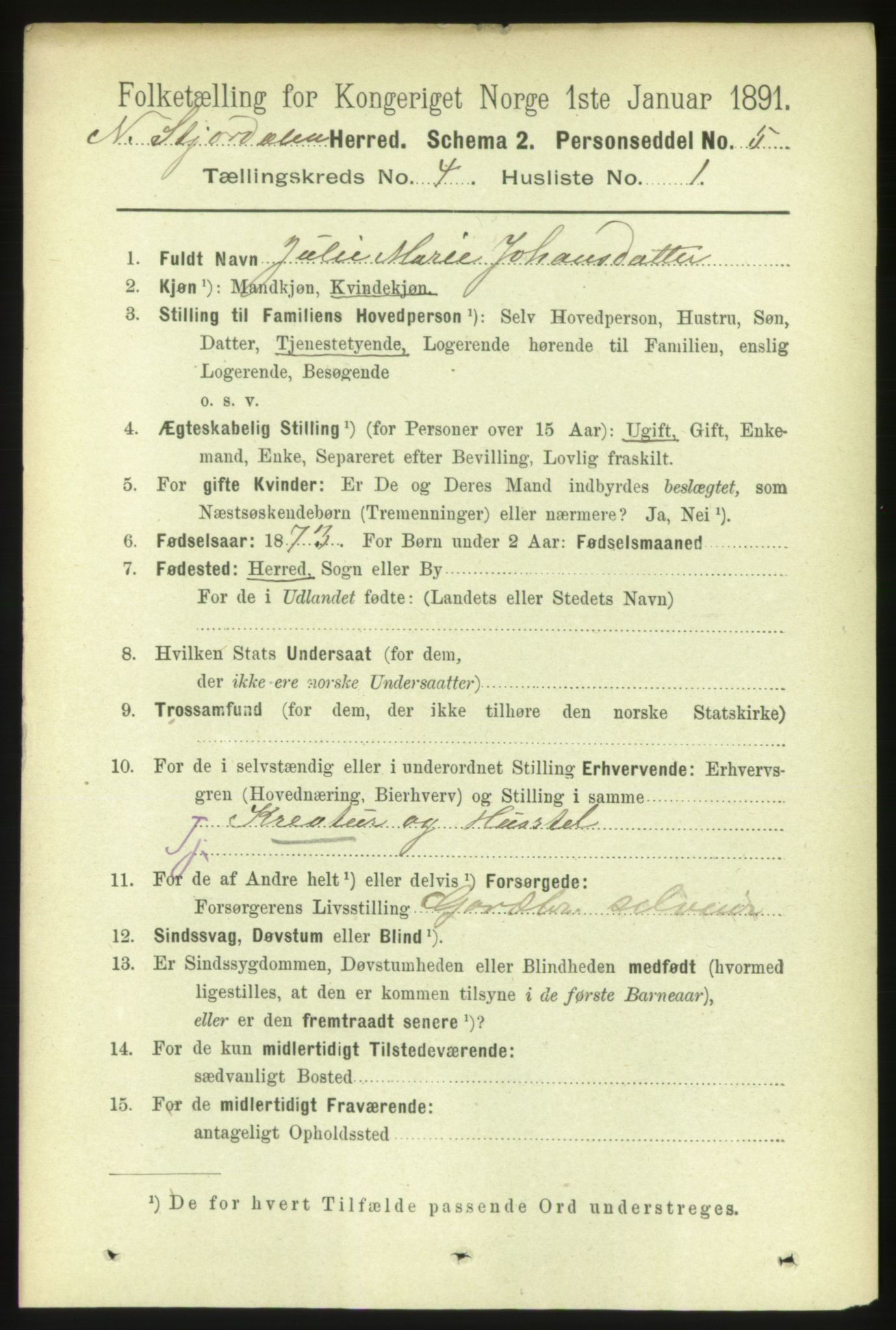 RA, 1891 census for 1714 Nedre Stjørdal, 1891, p. 1634