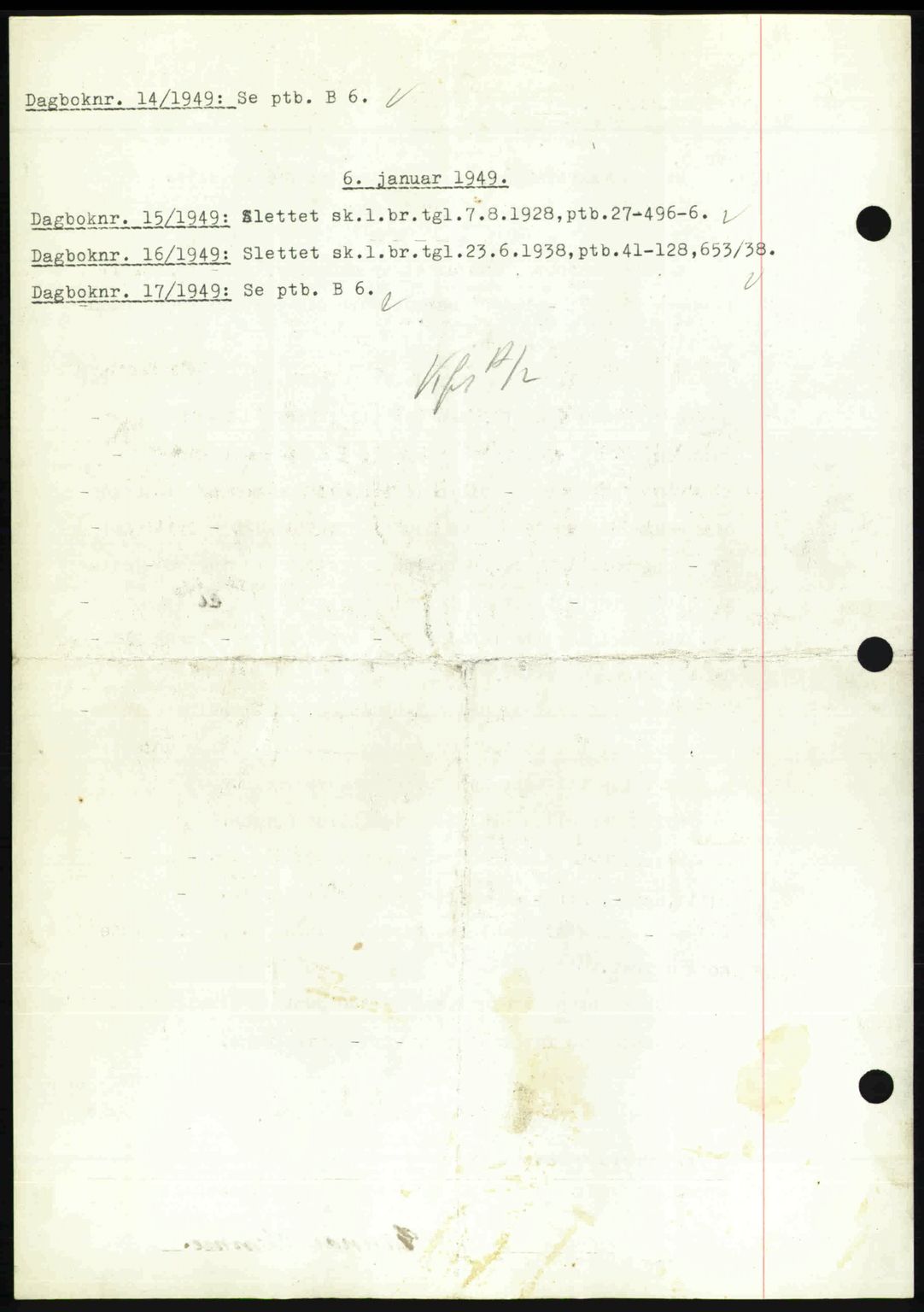 Nedenes sorenskriveri, SAK/1221-0006/G/Gb/Gba/L0060: Mortgage book no. A12, 1948-1949, Diary no: : 14/1949
