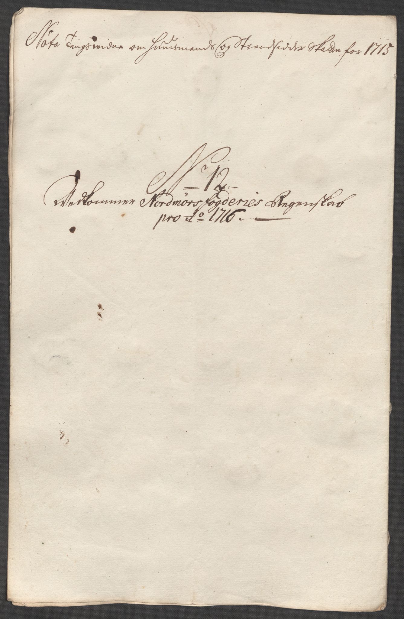 Rentekammeret inntil 1814, Reviderte regnskaper, Fogderegnskap, AV/RA-EA-4092/R56/L3749: Fogderegnskap Nordmøre, 1716, p. 116