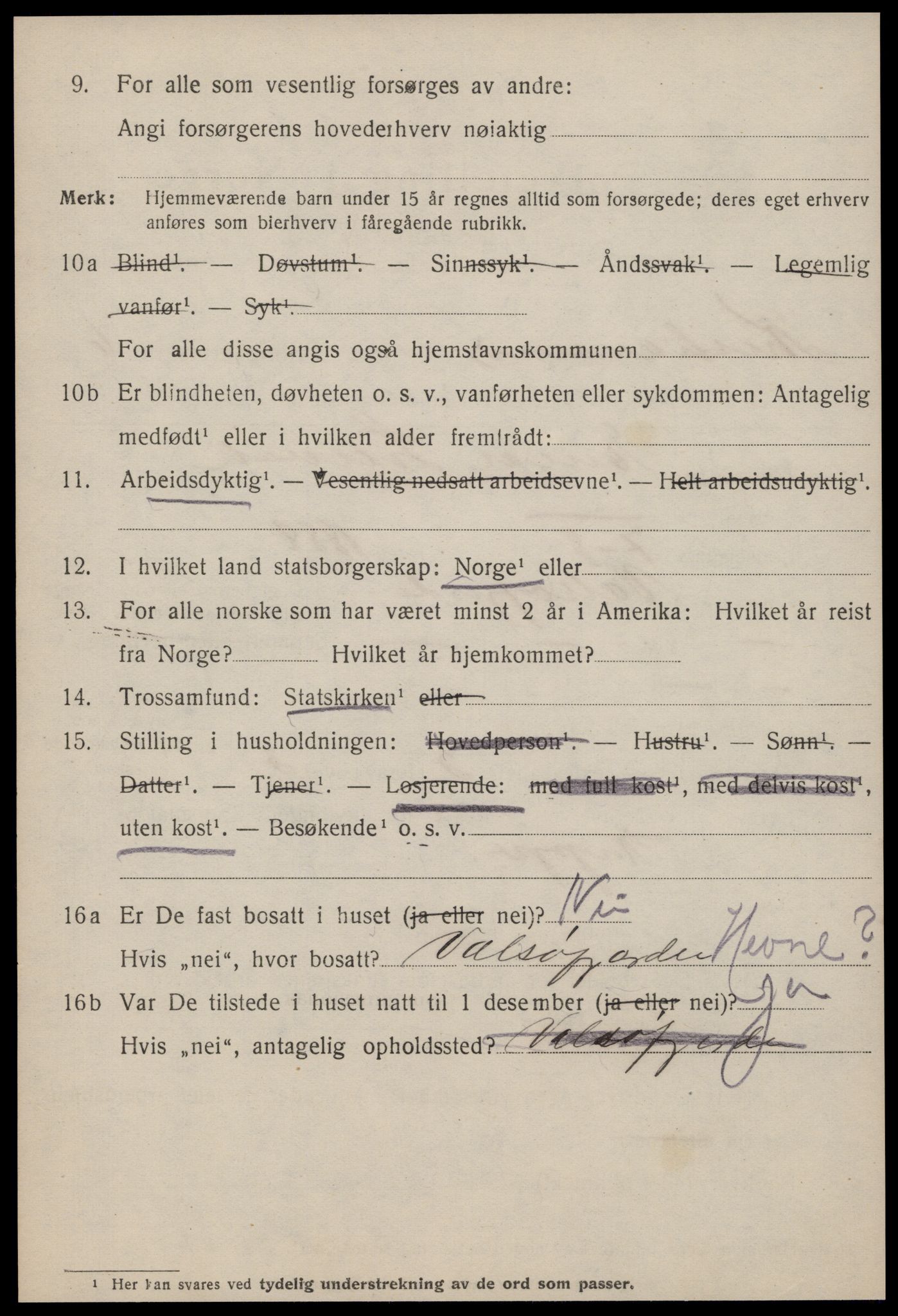 SAT, 1920 census for Kristiansund, 1920, p. 17052