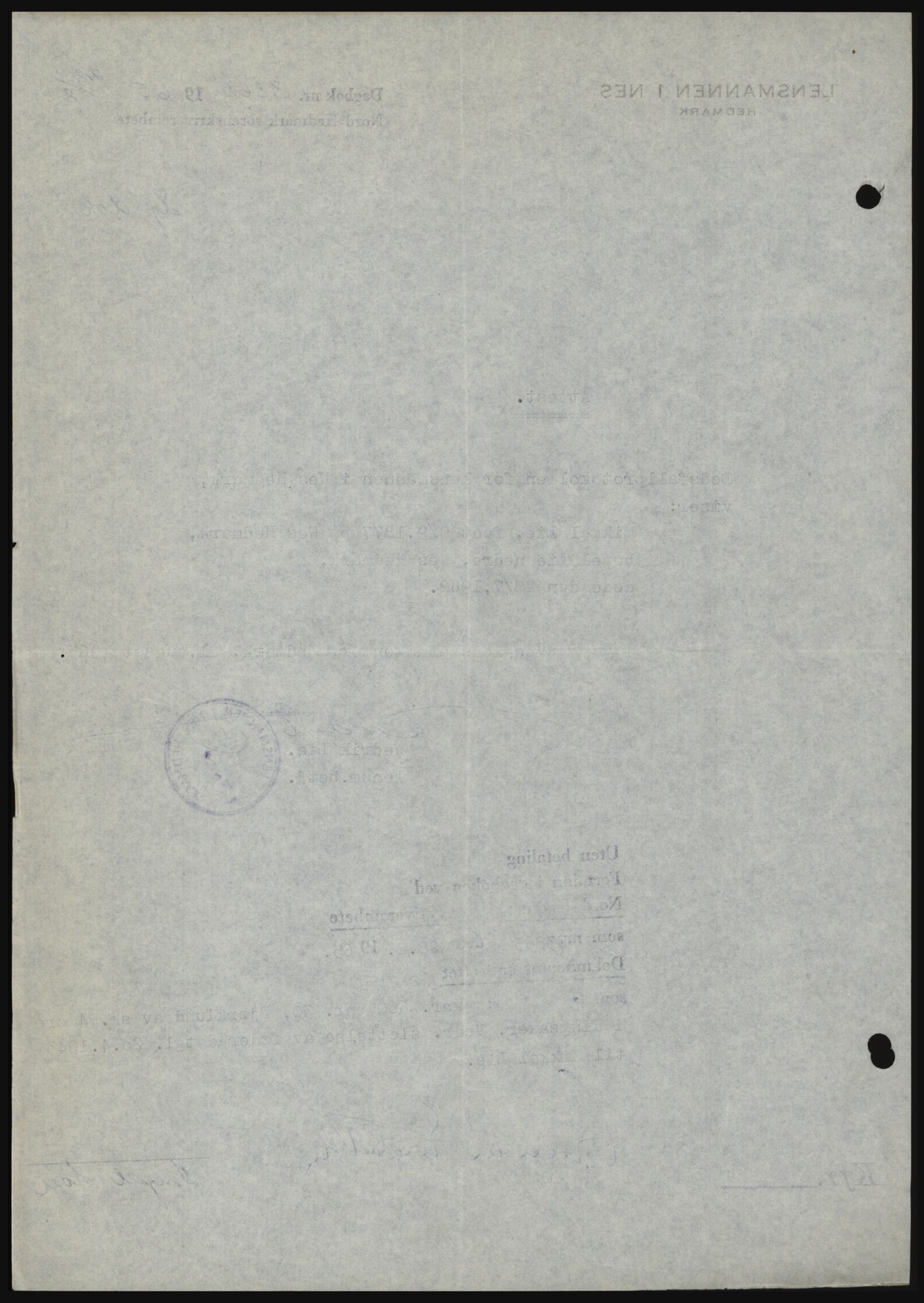 Nord-Hedmark sorenskriveri, SAH/TING-012/H/Hc/L0022: Mortgage book no. 22, 1965-1965, Diary no: : 3865/1965