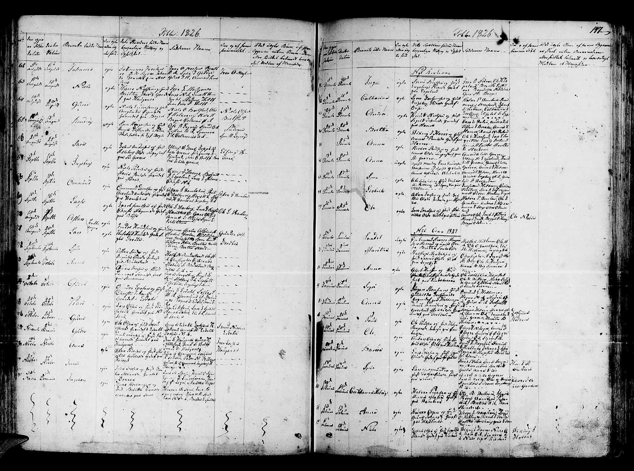 Ulvik sokneprestembete, SAB/A-78801/H/Haa: Parish register (official) no. A 11, 1793-1838, p. 147